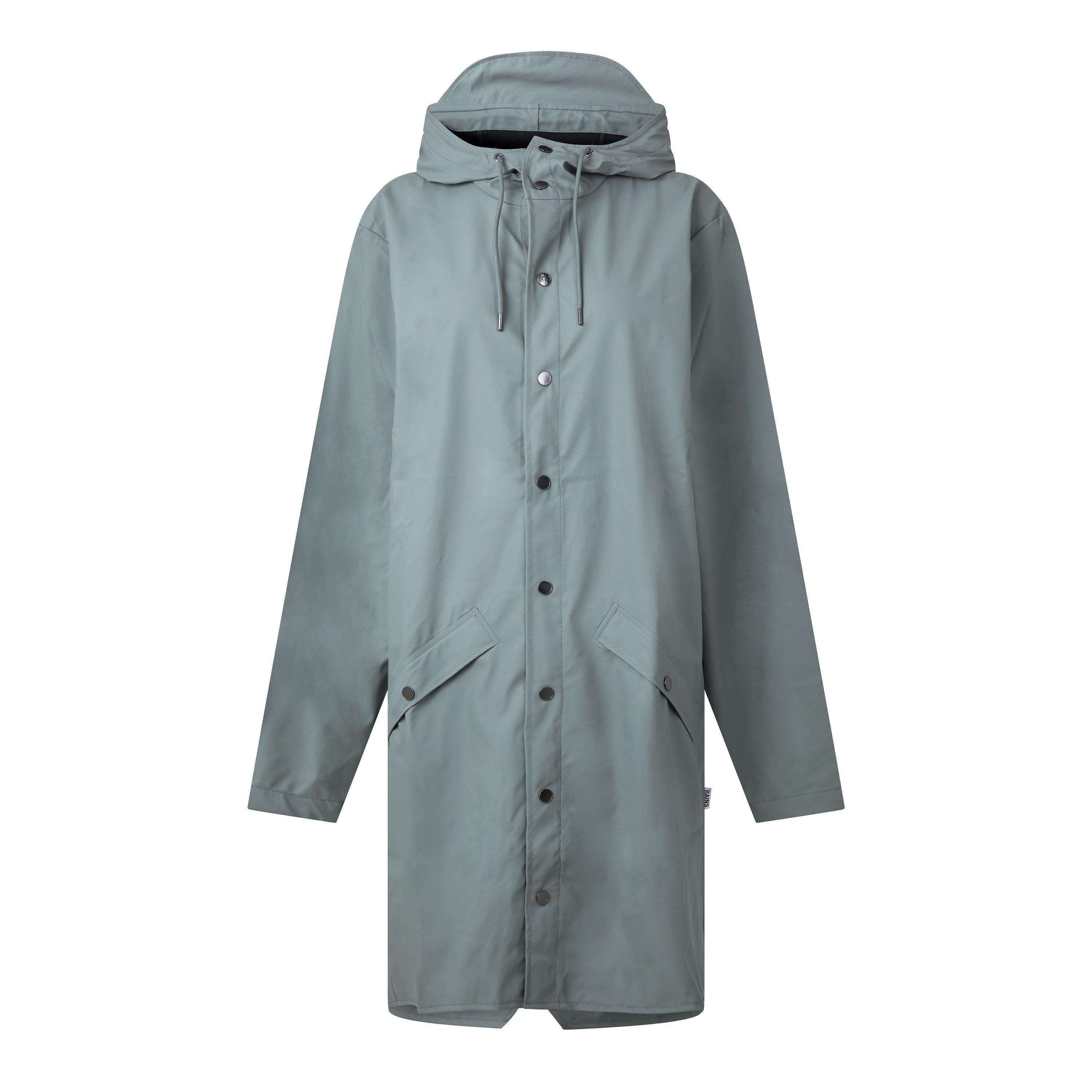 Rains Women's Long Waterproof Jacket - Sage - Large