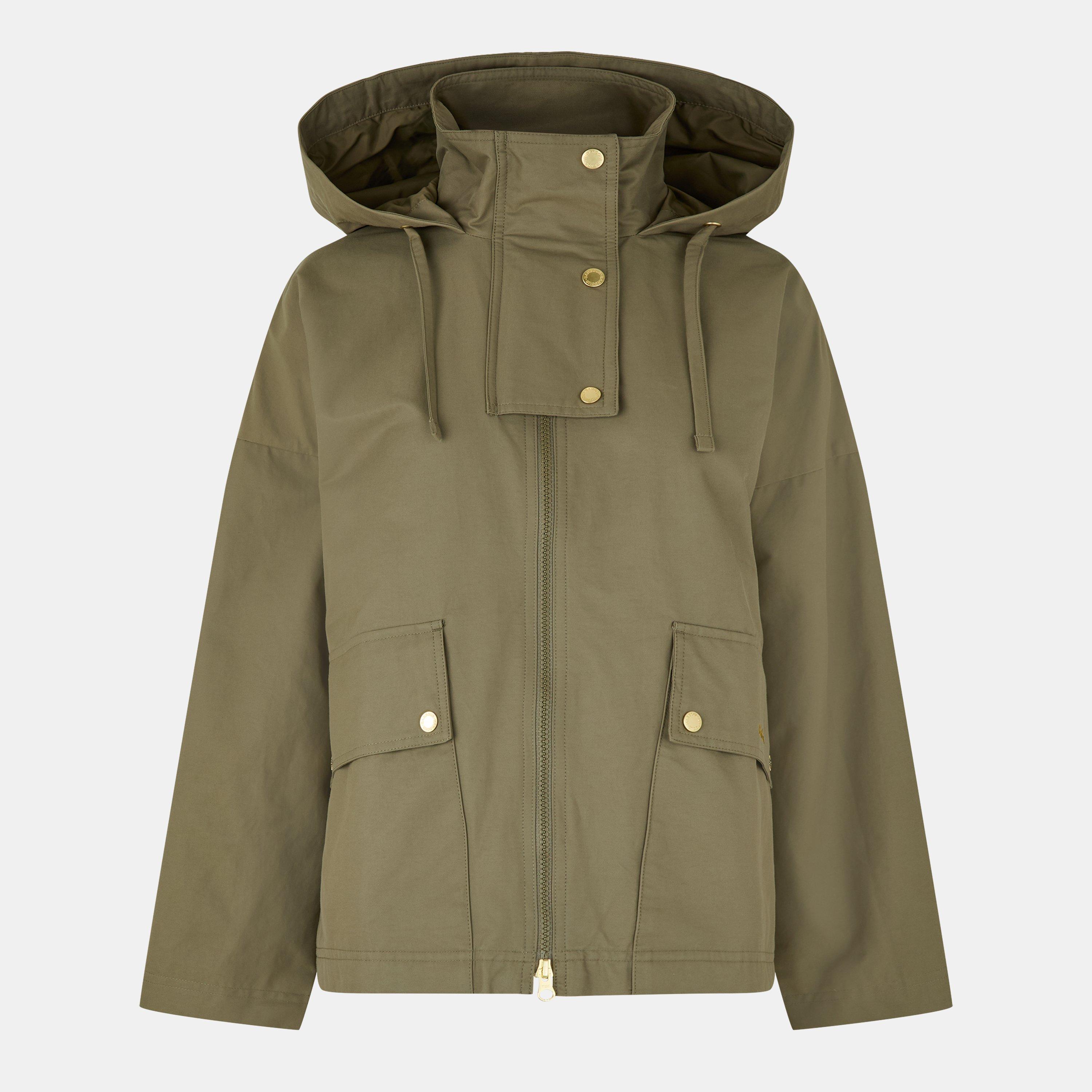 Barbour Women's Cecile Shower Proof Rain Anorak - Dusky Green - Size 16 (XL)