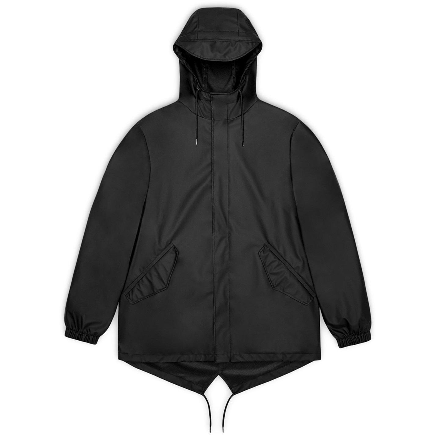 01 Black - Rains - Women's Fishtail Waterproof Rain Anorak - 3
