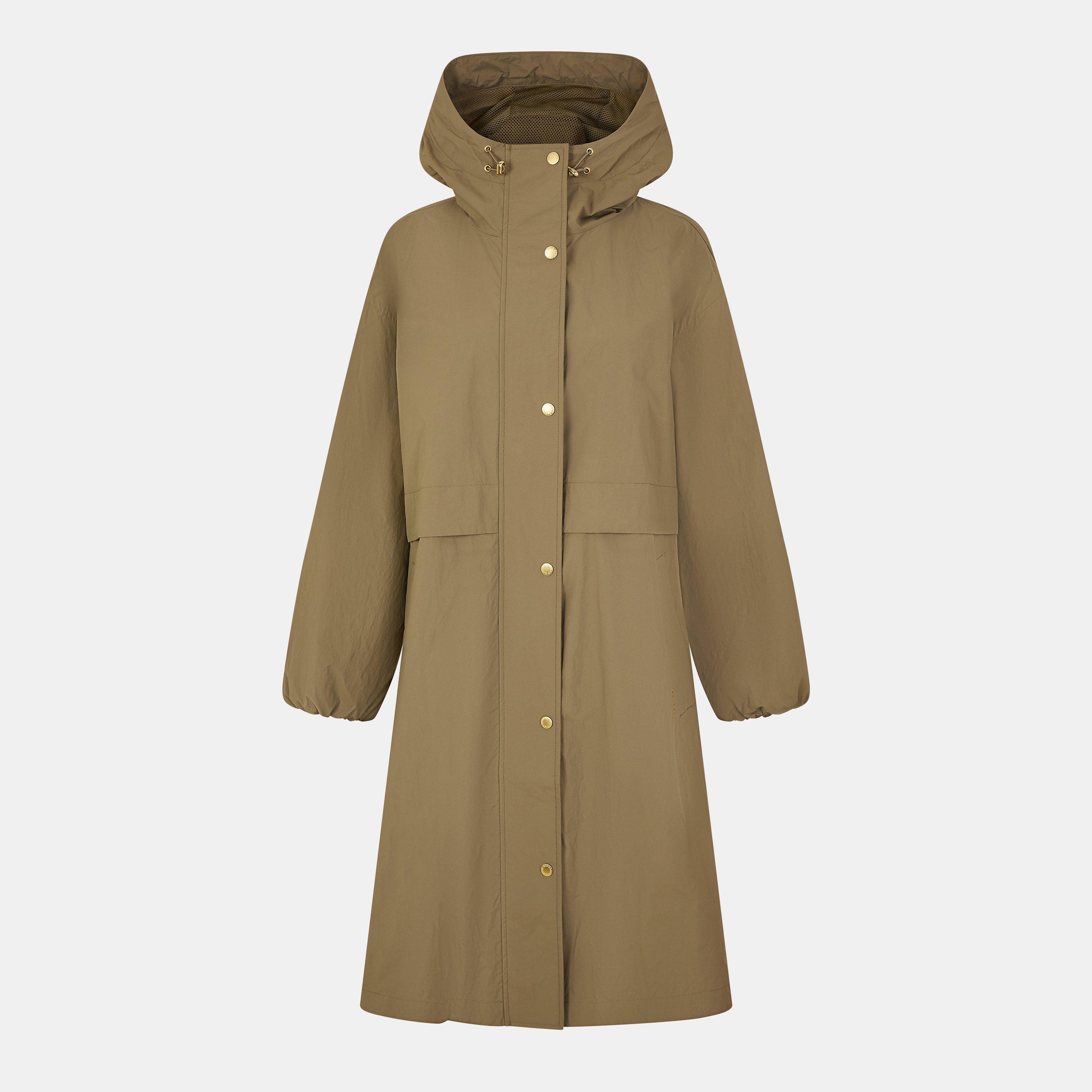 Dusky Green - Barbour - Women's Naboo Funnel Neck Long Sleeve Showerproof Rain Anorak - 1