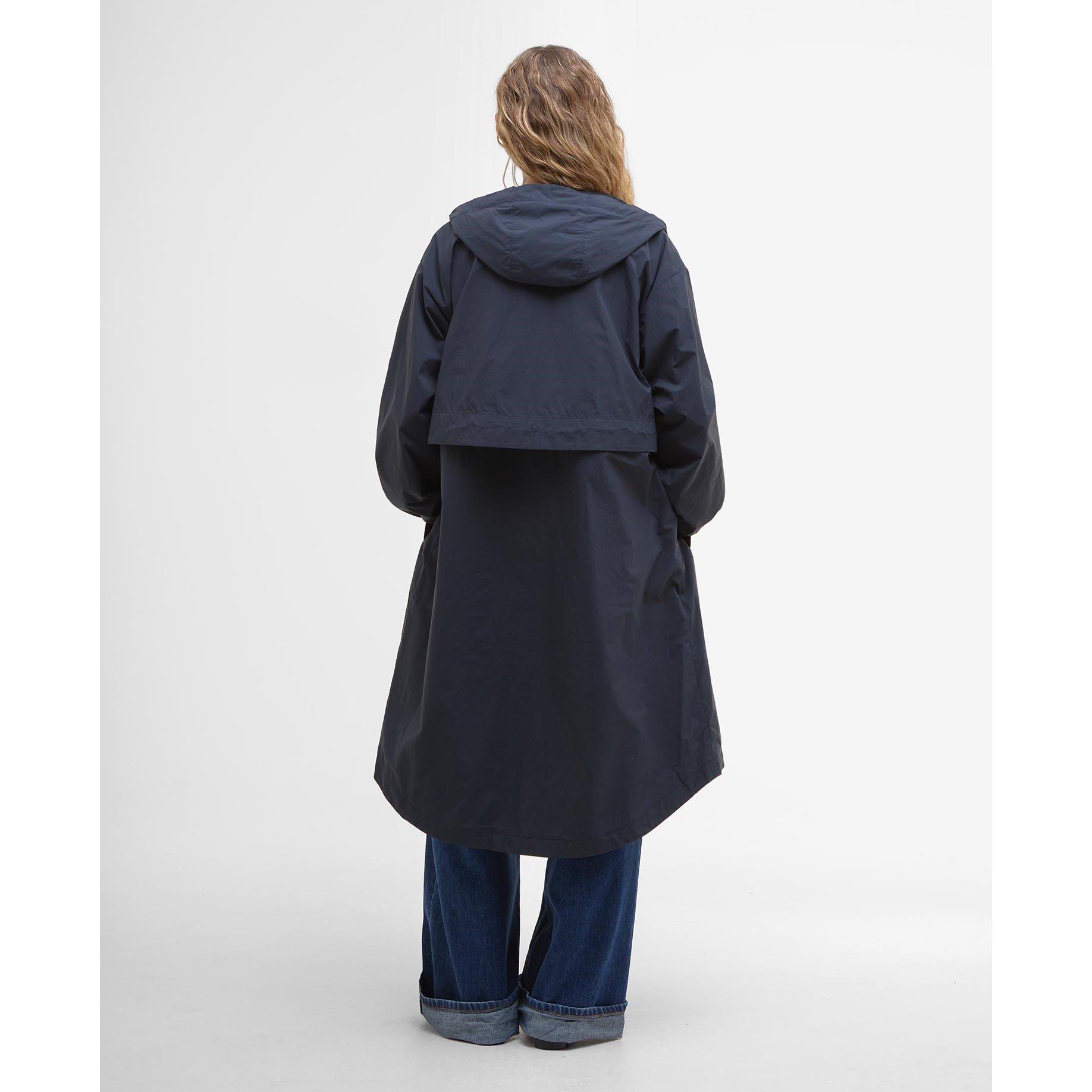 Dark Navy - Barbour - Women's Naboo Funnel Neck Long Sleeve Showerproof Rain Anorak - 3