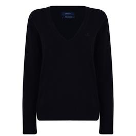 Gant V neck Cotton Knitted Sweater