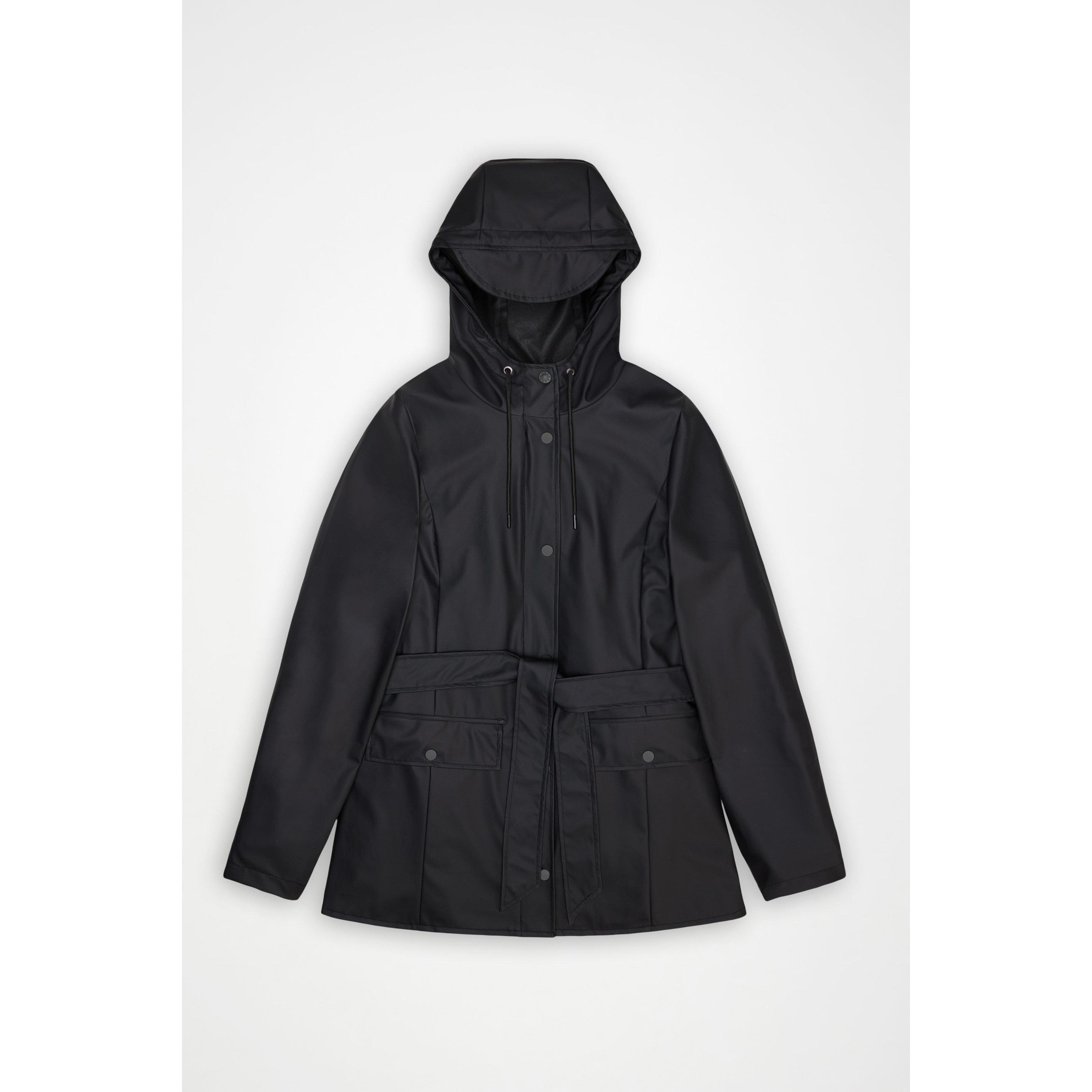Rains Women's Curve Waterproof Jacket - Black - X Large