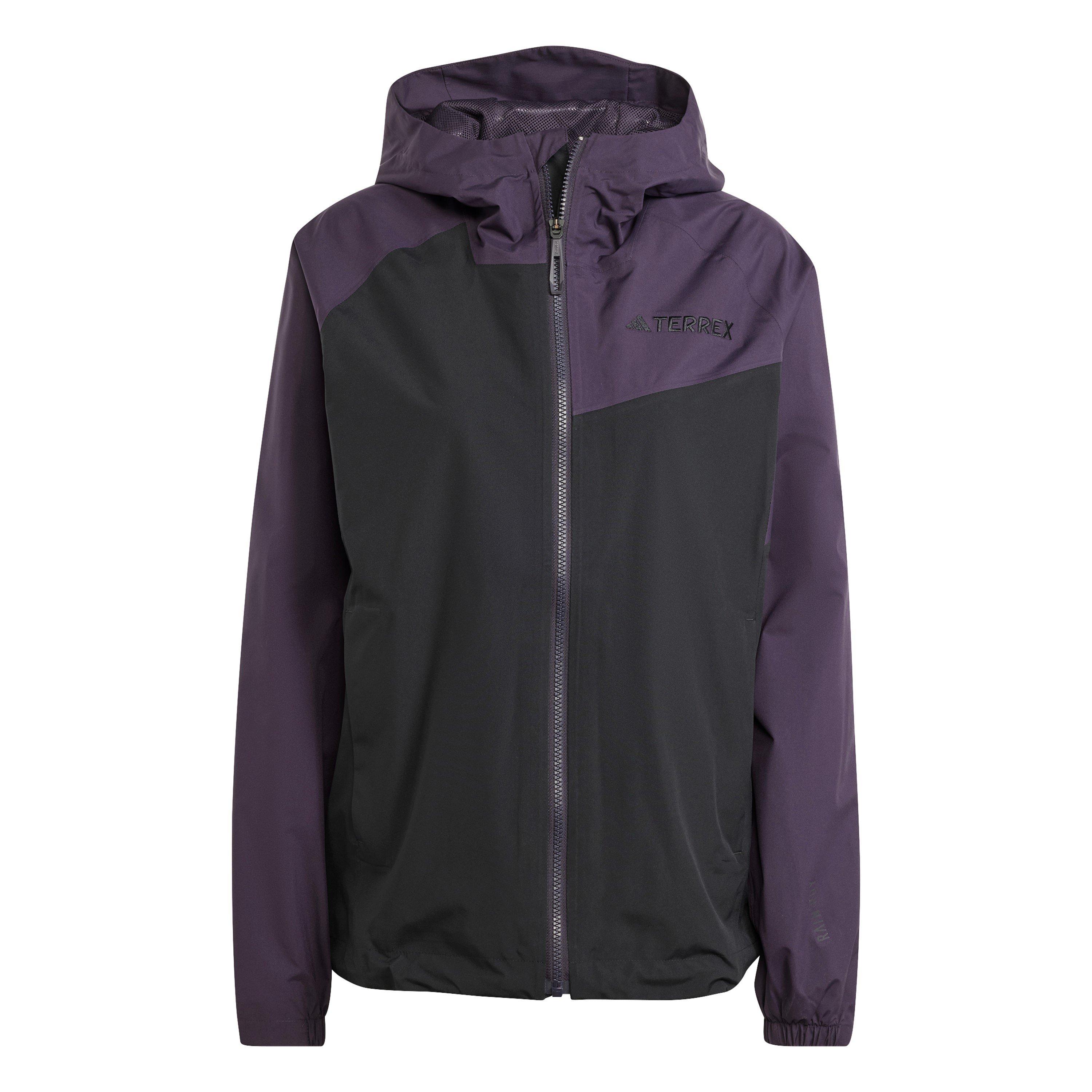 Black/Black - adidas - Women's Water-Resistant Lightweight Rain Anorak - 1
