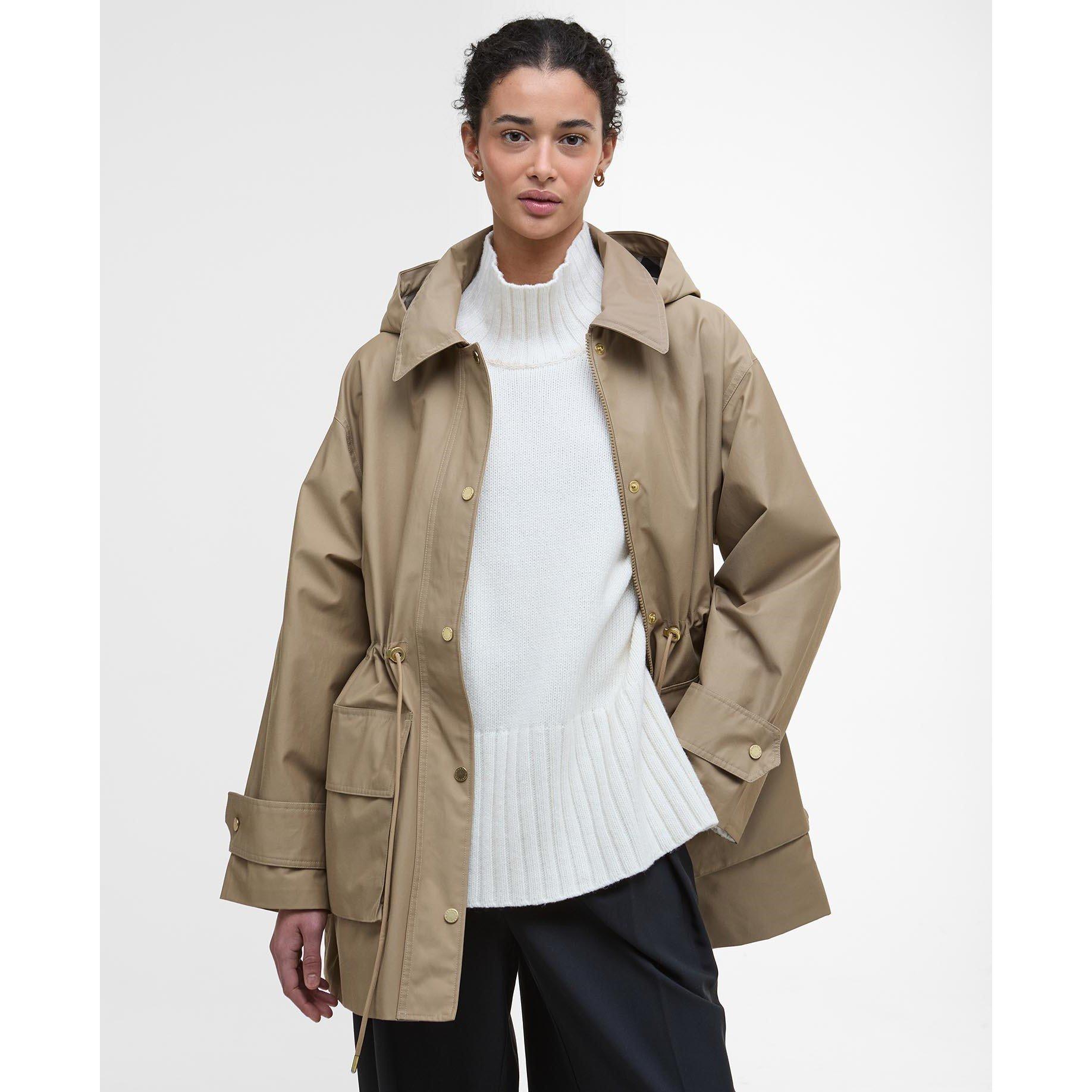 Brown/Tartan - Barbour - Women's Fallyn Showerproof Rain Anorak - 2