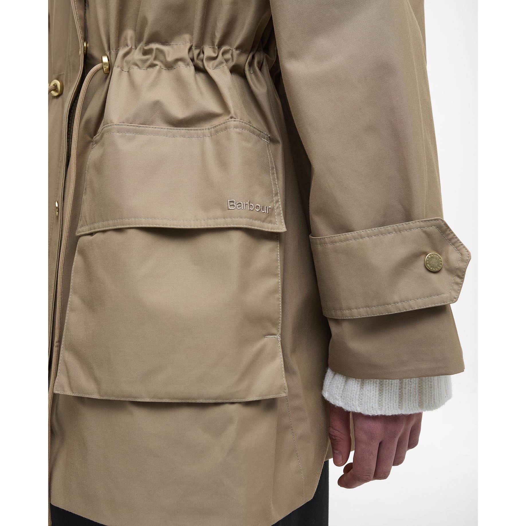 Brown/Tartan - Barbour - Women's Fallyn Showerproof Rain Anorak - 7