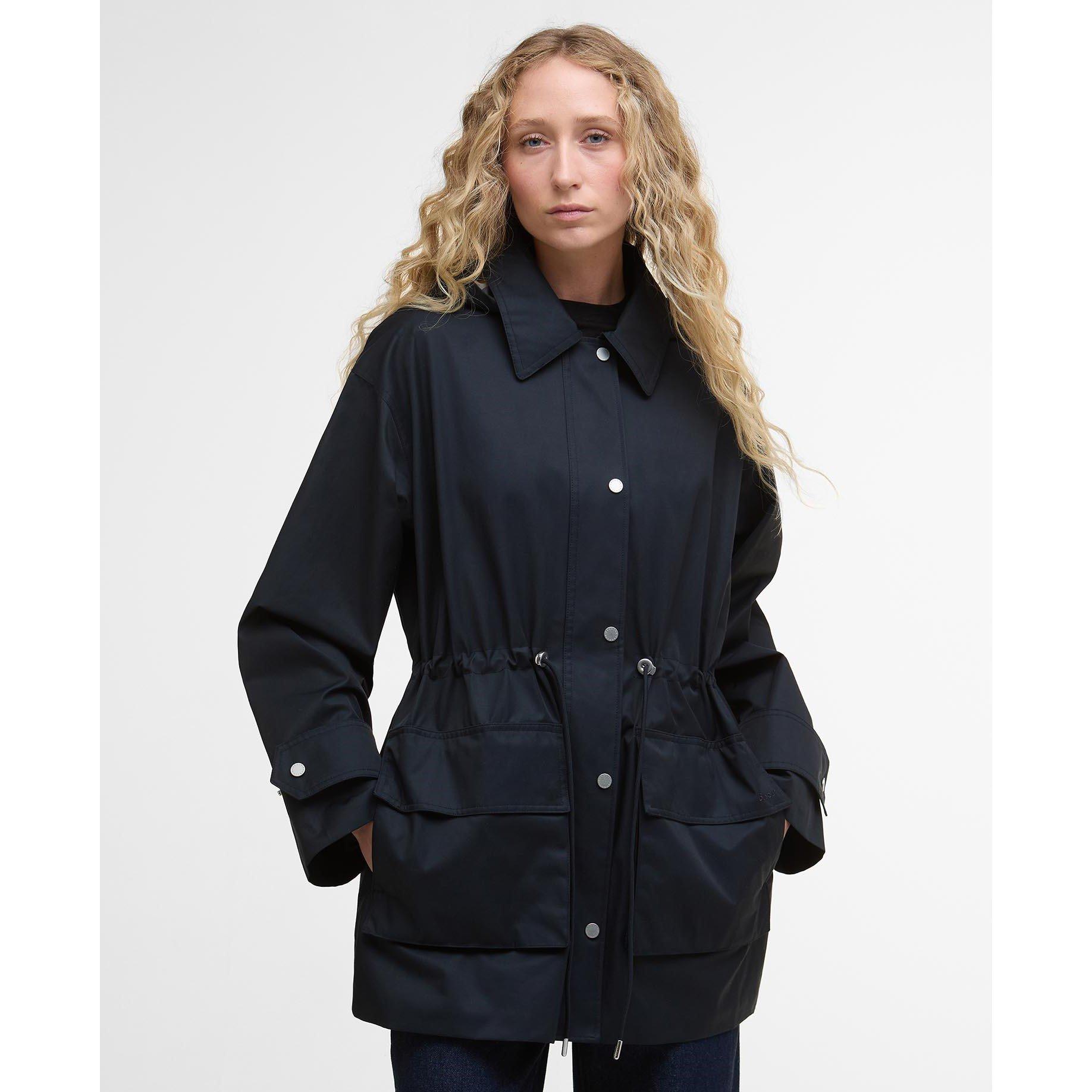 Navy/Tartan - Barbour - Women's Fallyn Showerproof Rain Anorak - 2