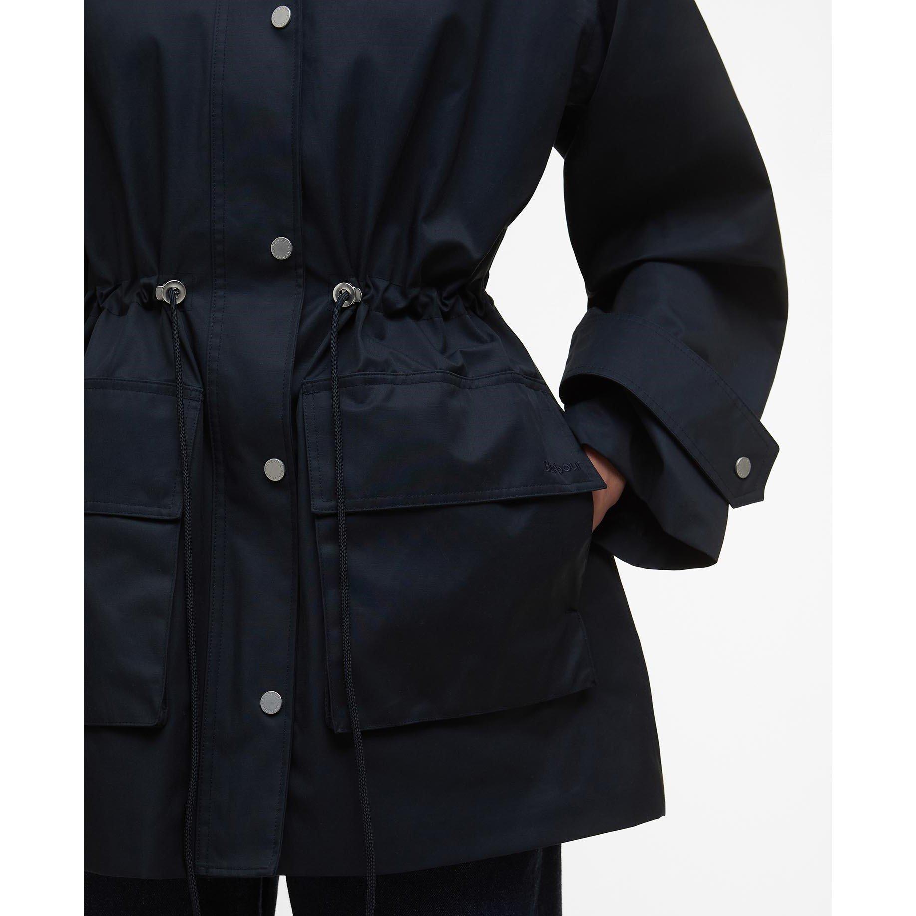 Navy/Tartan - Barbour - Women's Fallyn Showerproof Rain Anorak - 5