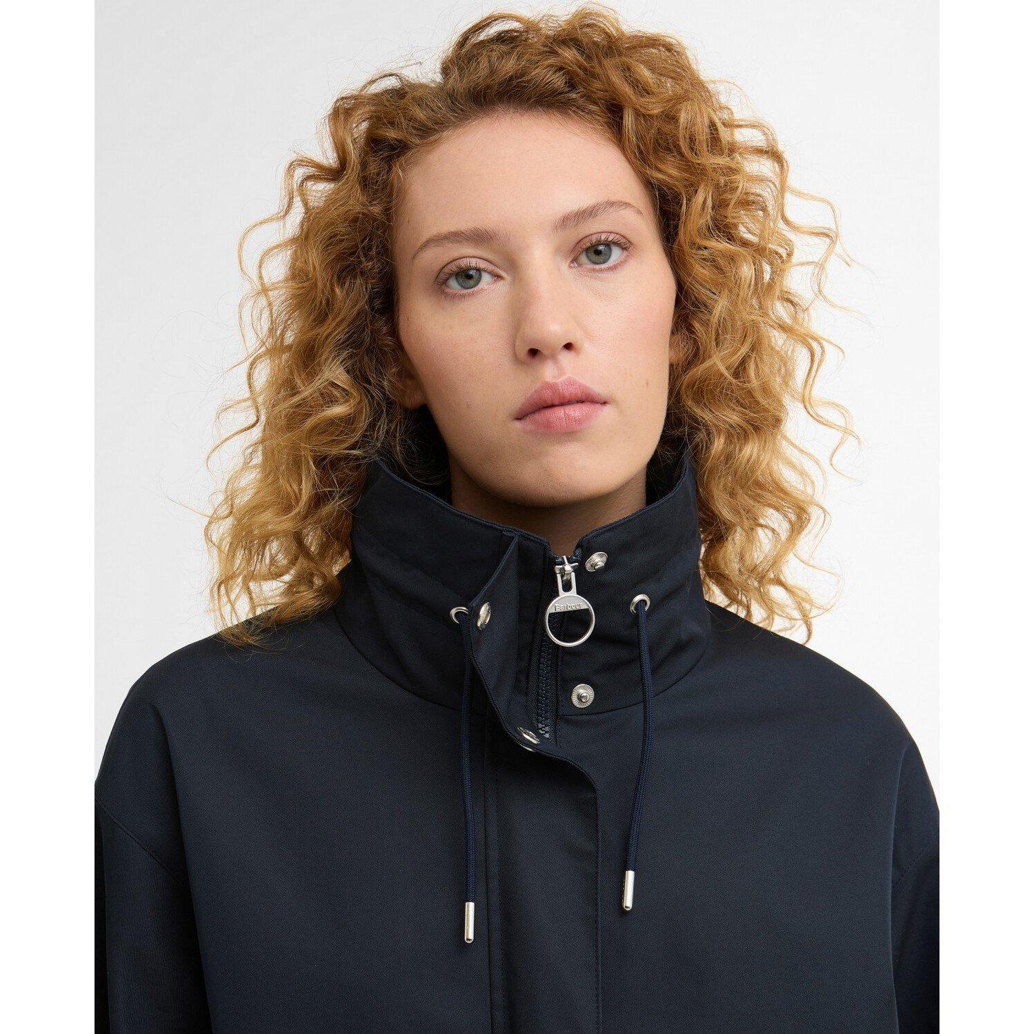Dark Navy - Barbour - Womens Bronwyn Gingham Showerproof Jacket - 4