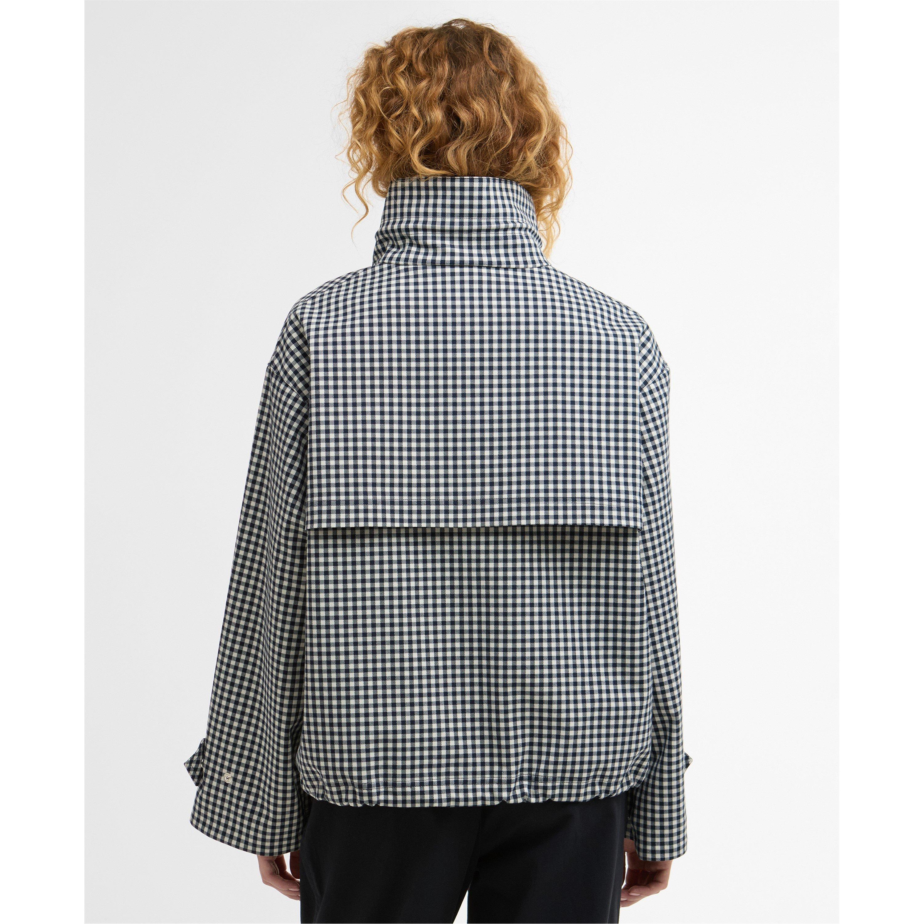 Navy Gingham - Barbour - Womens Bronwyn Gingham Showerproof Jacket - 3