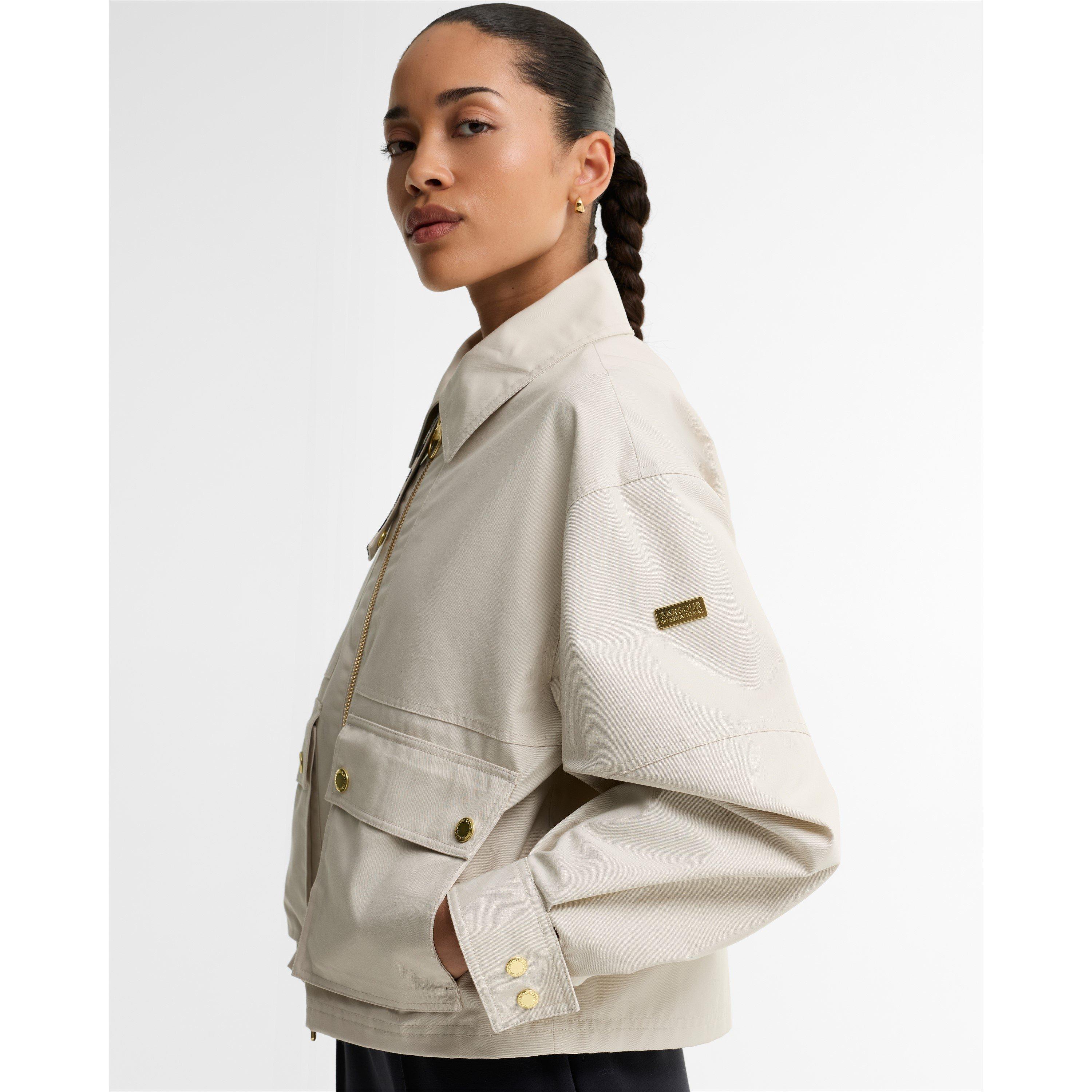Moonbeam - Barbour International - Women's Gabriette Cotton Rain Jacket - 10