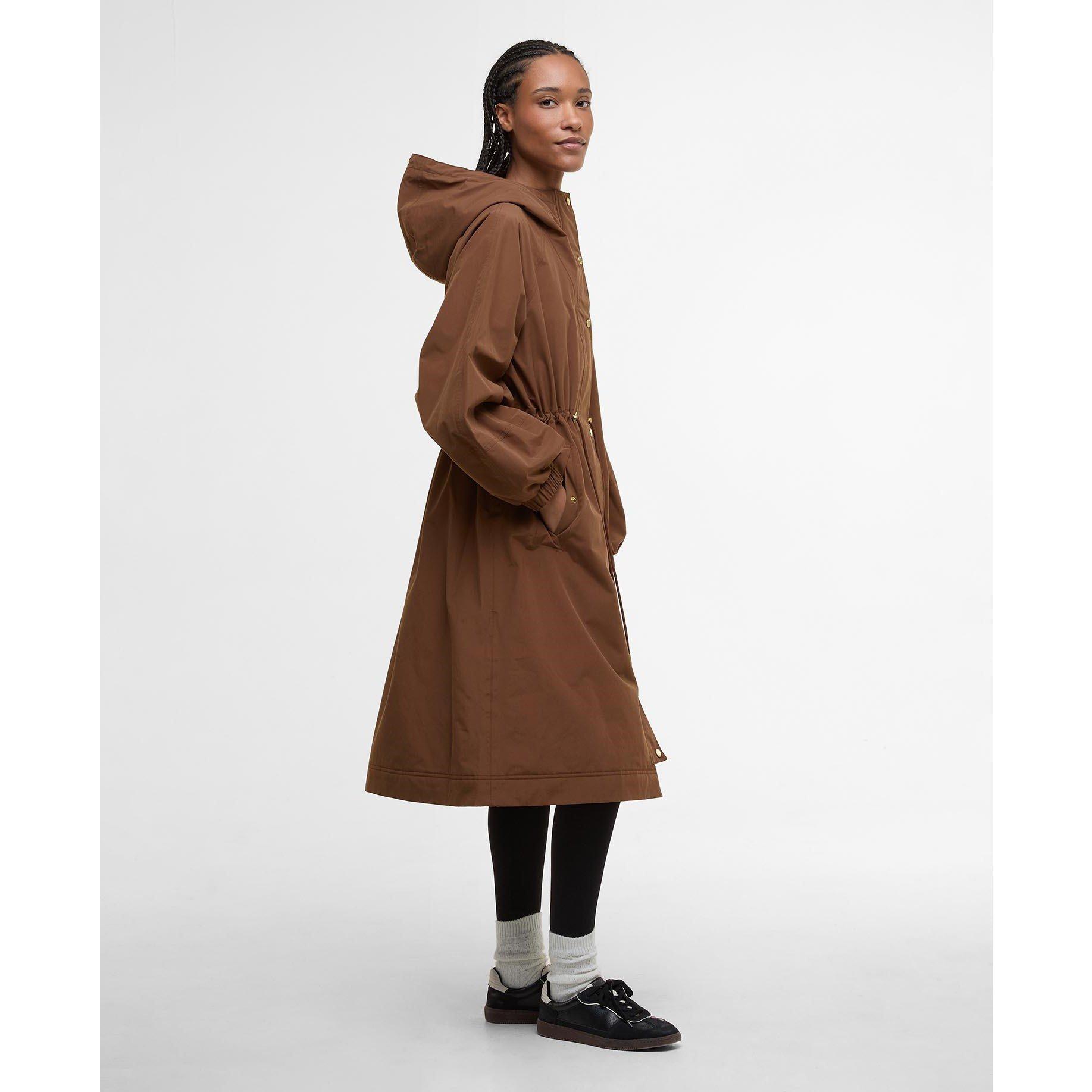 Vicuna/Hessian - Barbour - Women's Sidney Waterproof Long Sleeve Hooded Rain Anorak - 7