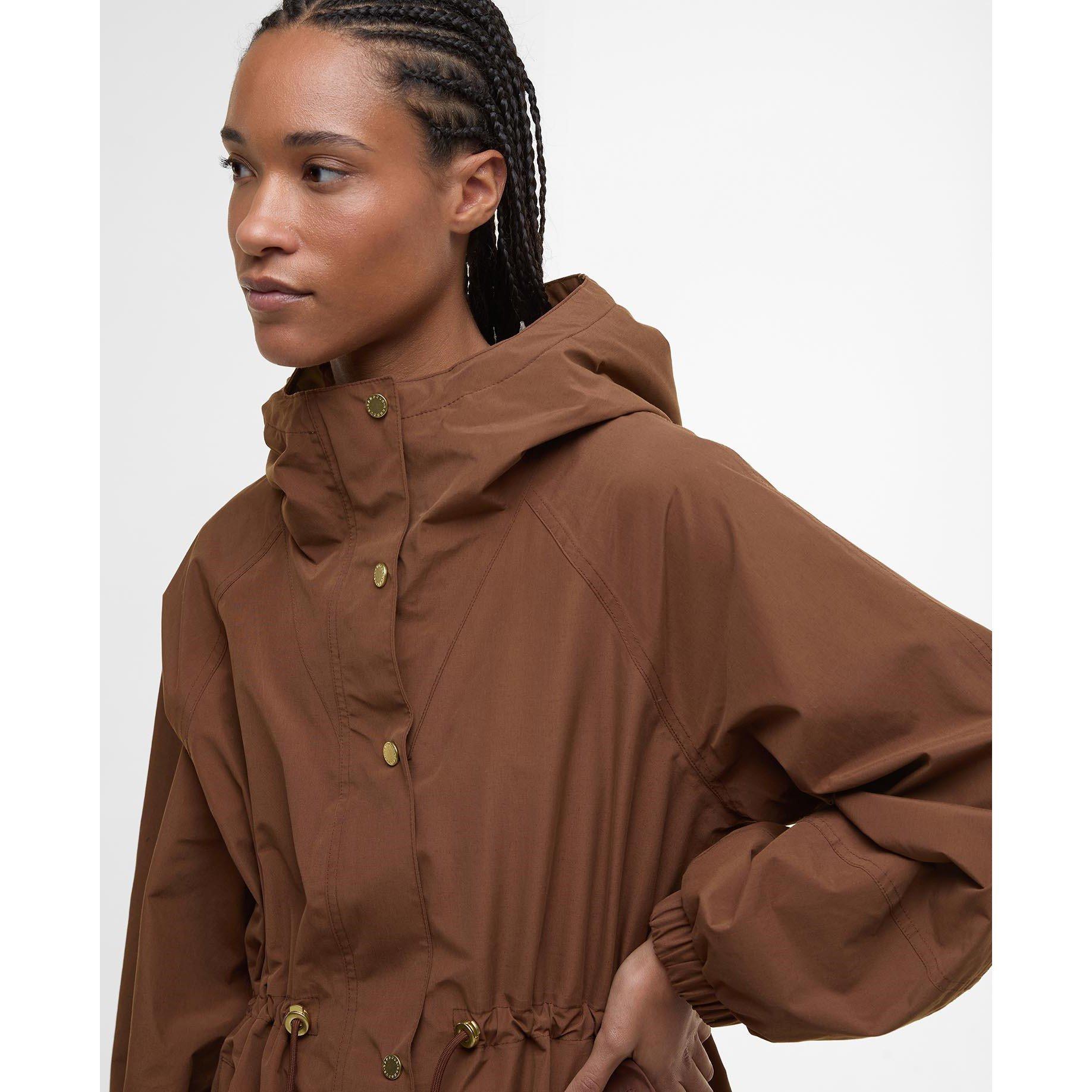 Vicuna/Hessian - Barbour - Women's Sidney Waterproof Long Sleeve Hooded Rain Anorak - 4