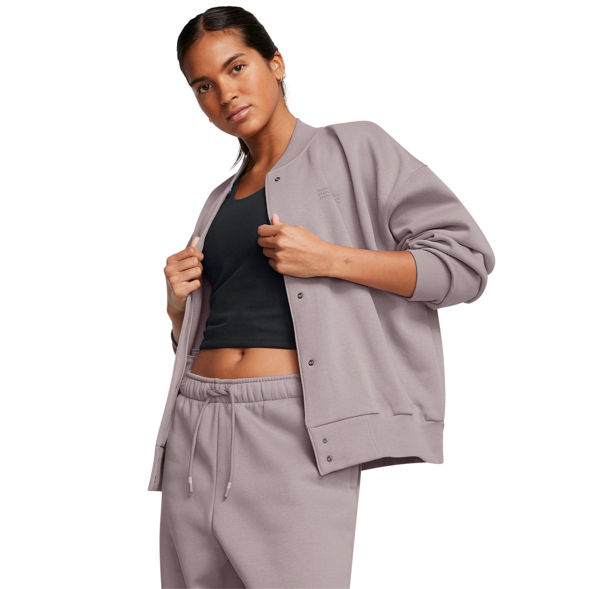 Grau - Under Armour - Fleece Full-Zip Lightweight Bomber Jacket - 3