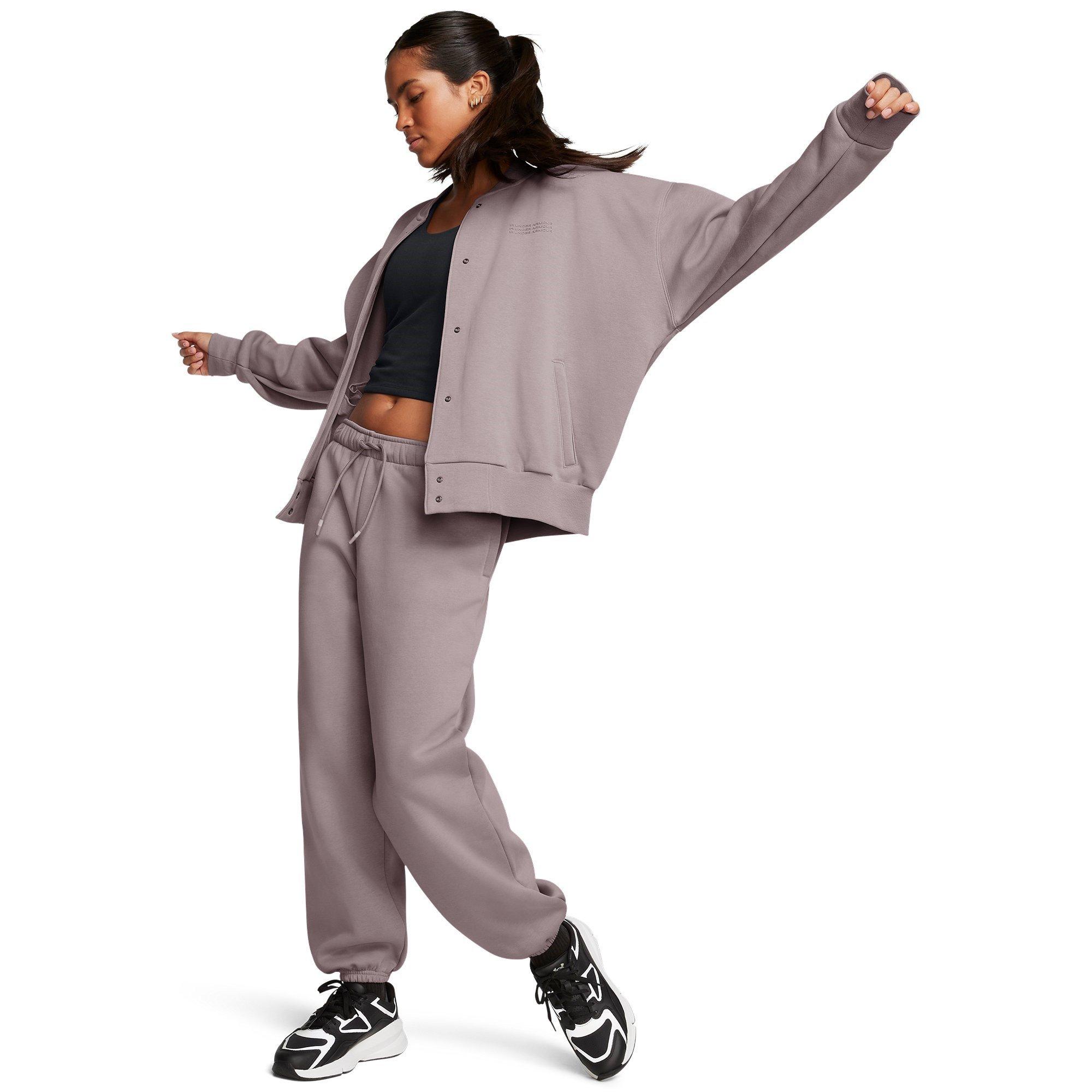 Grau - Under Armour - Fleece Full-Zip Lightweight Bomber Jacket - 6