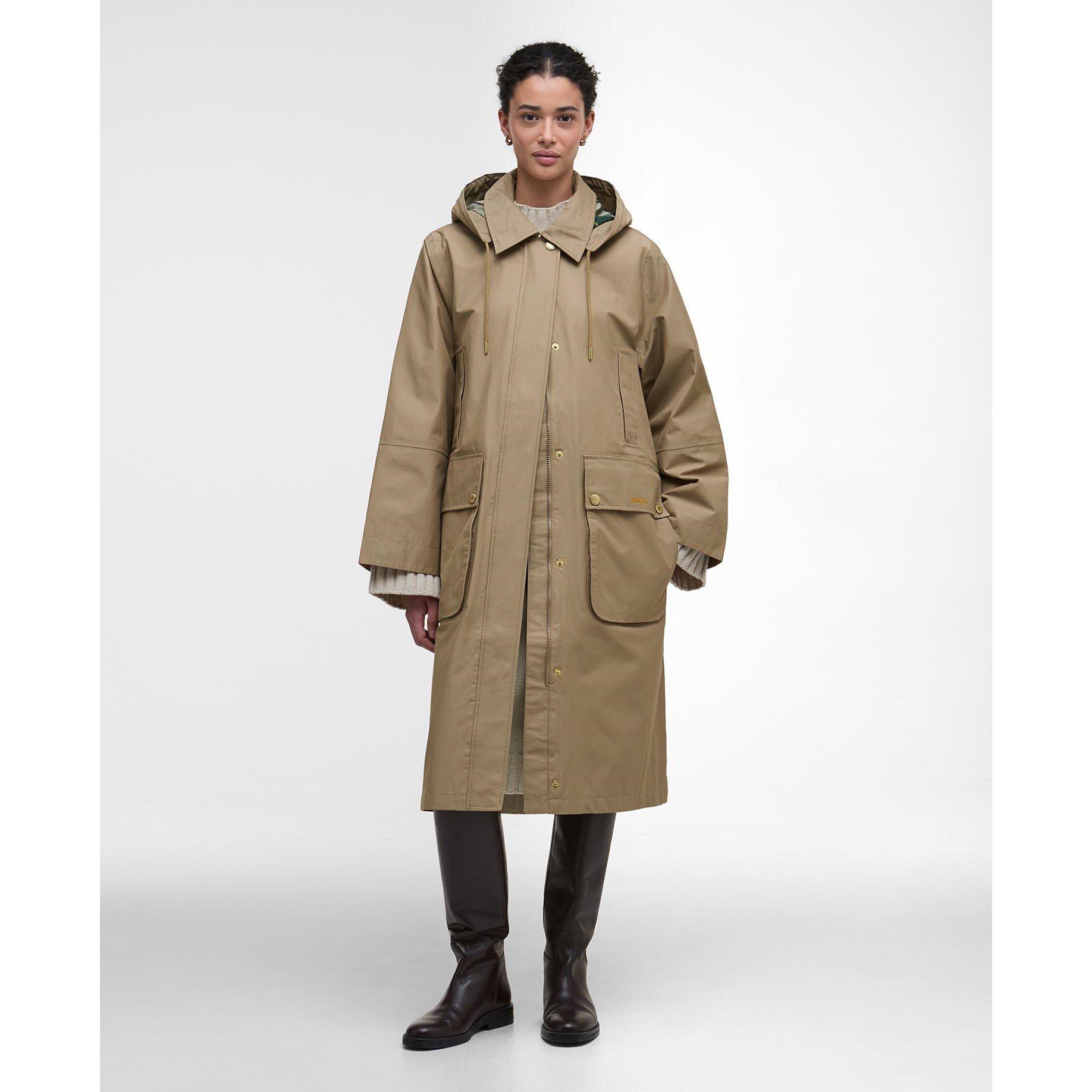 Military/Ancnt - Barbour - Women's Maude Waterproof Detachable Hood Long Sleeve Rain Anorak - 2