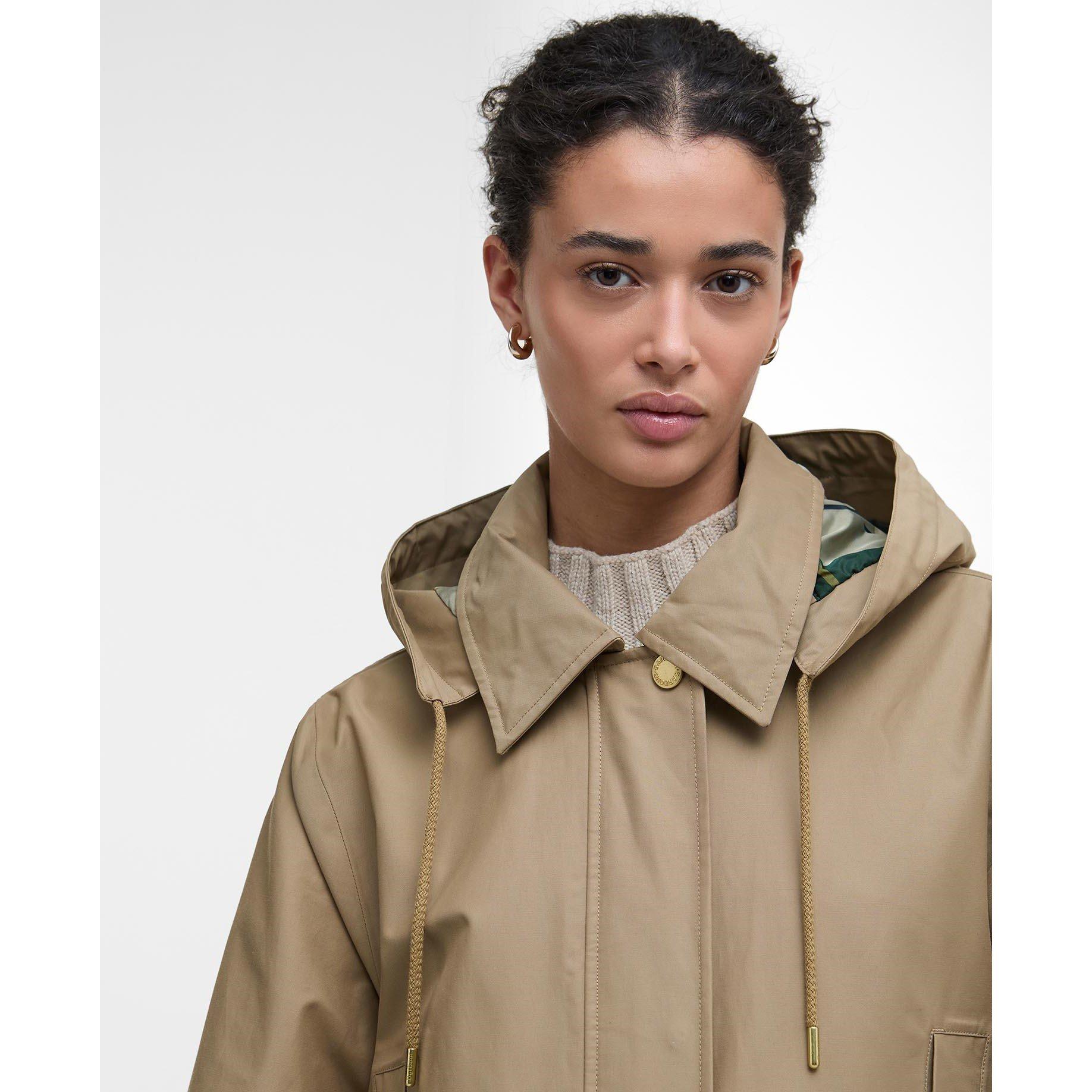 Military/Ancnt - Barbour - Women's Maude Waterproof Detachable Hood Long Sleeve Rain Anorak - 4