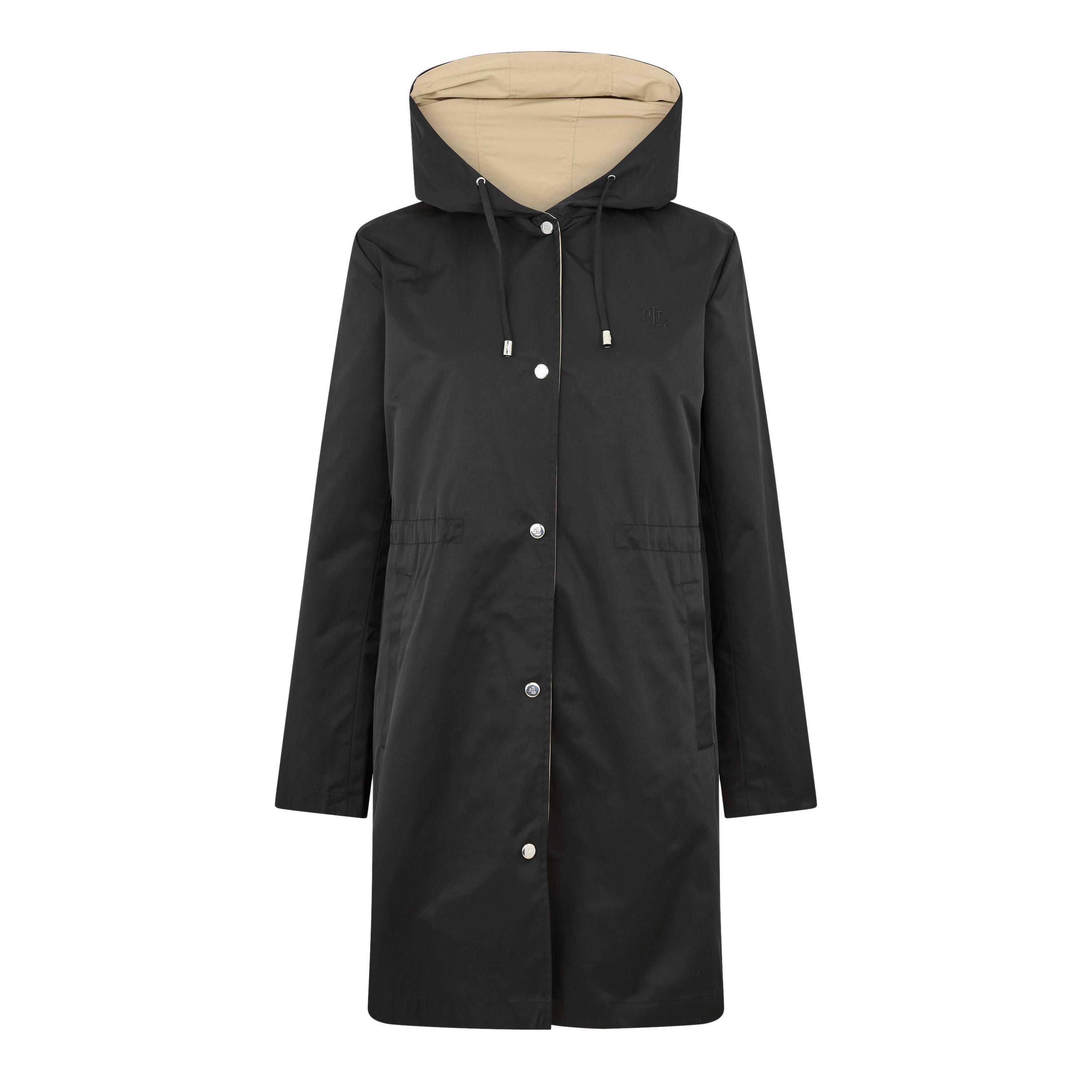 Black/Birch Tan - Lauren by Ralph Lauren - Women's Water-Resistant Adjustable Rain Anorak - 1