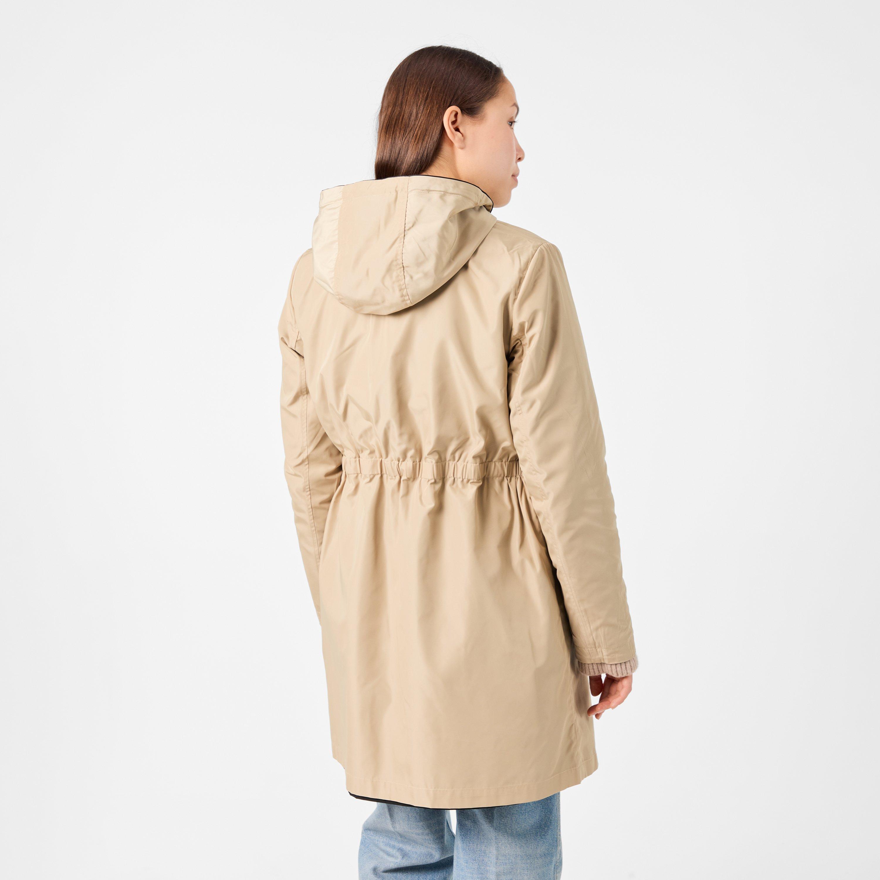 Black/Birch Tan - Lauren by Ralph Lauren - Women's Water-Resistant Adjustable Rain Anorak - 4