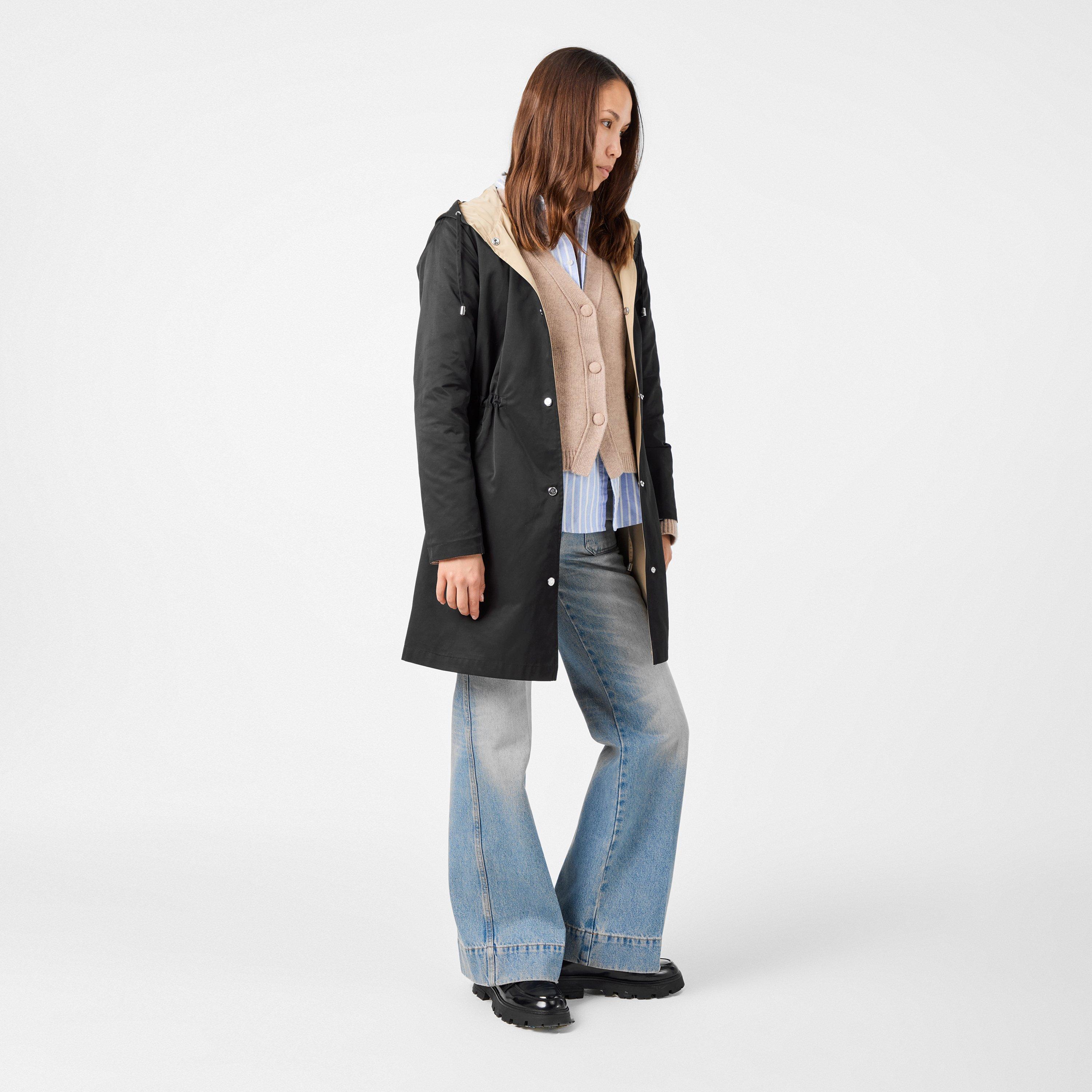 Black/Birch Tan - Lauren by Ralph Lauren - Women's Water-Resistant Adjustable Rain Anorak - 7