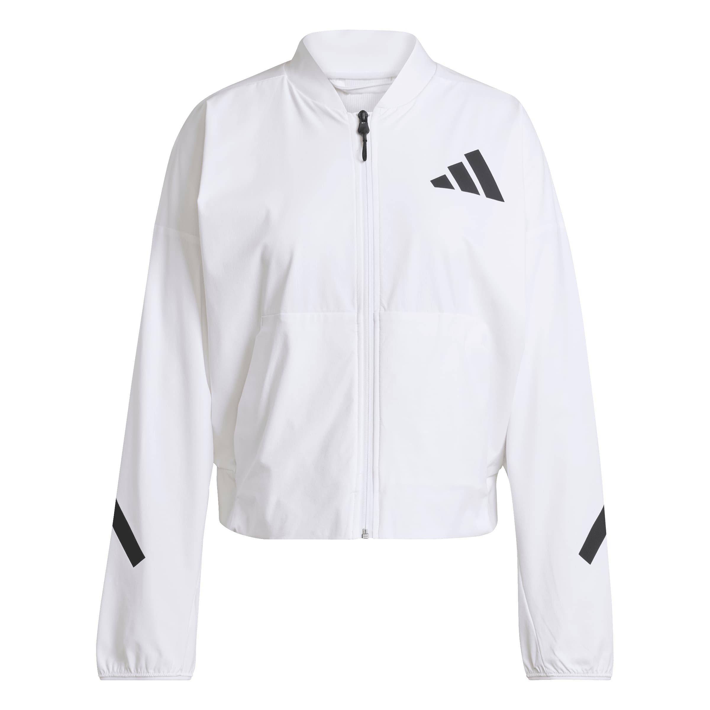 Adidas Women's Z.n.e. Woven Midweight Bomber Jacket - White - 8 (XS)