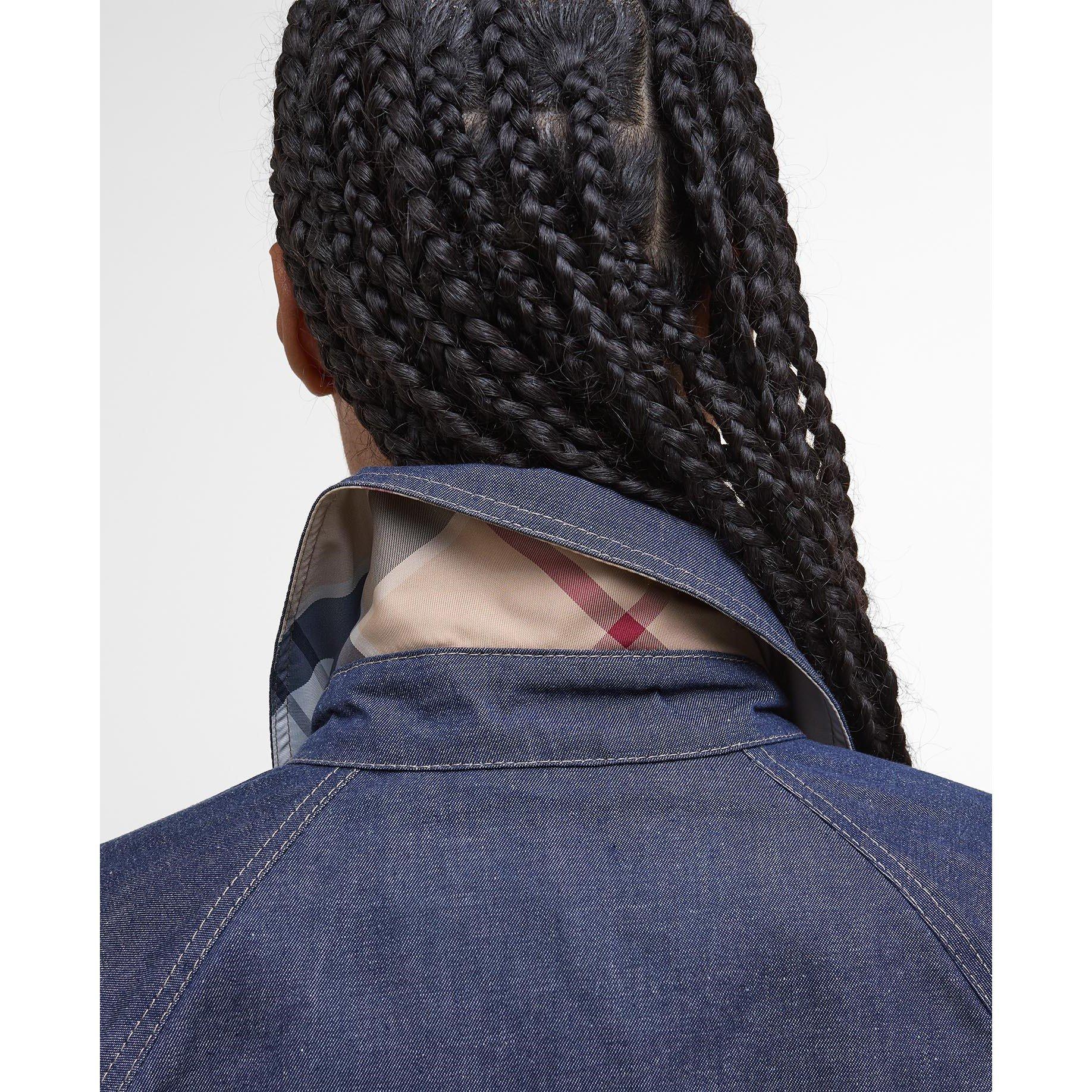 Indigo/Tartan - Barbour - Women's Demi Cotton Long Sleeve Rain Anorak - 6