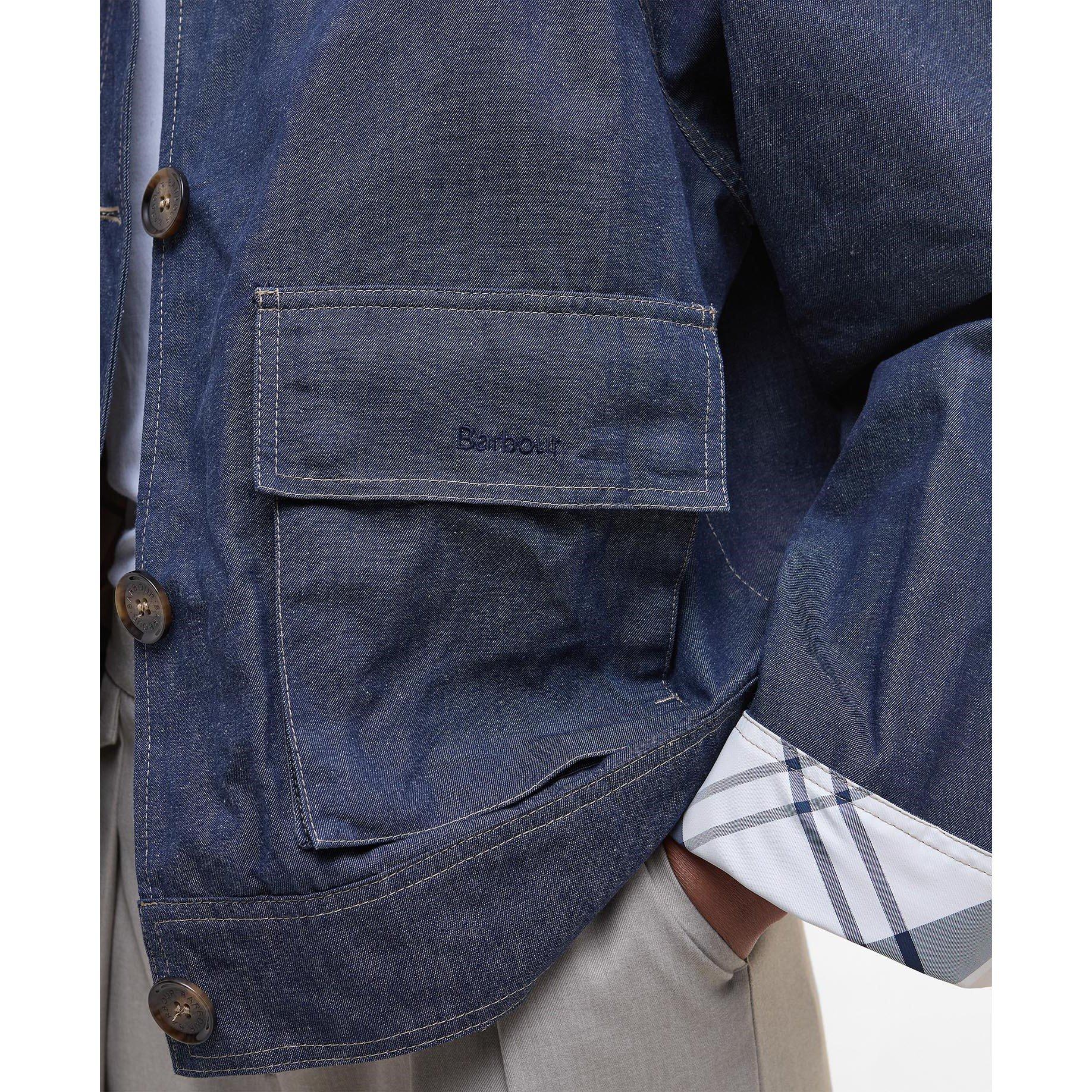 Indigo/Tartan - Barbour - Women's Demi Cotton Long Sleeve Rain Anorak - 7