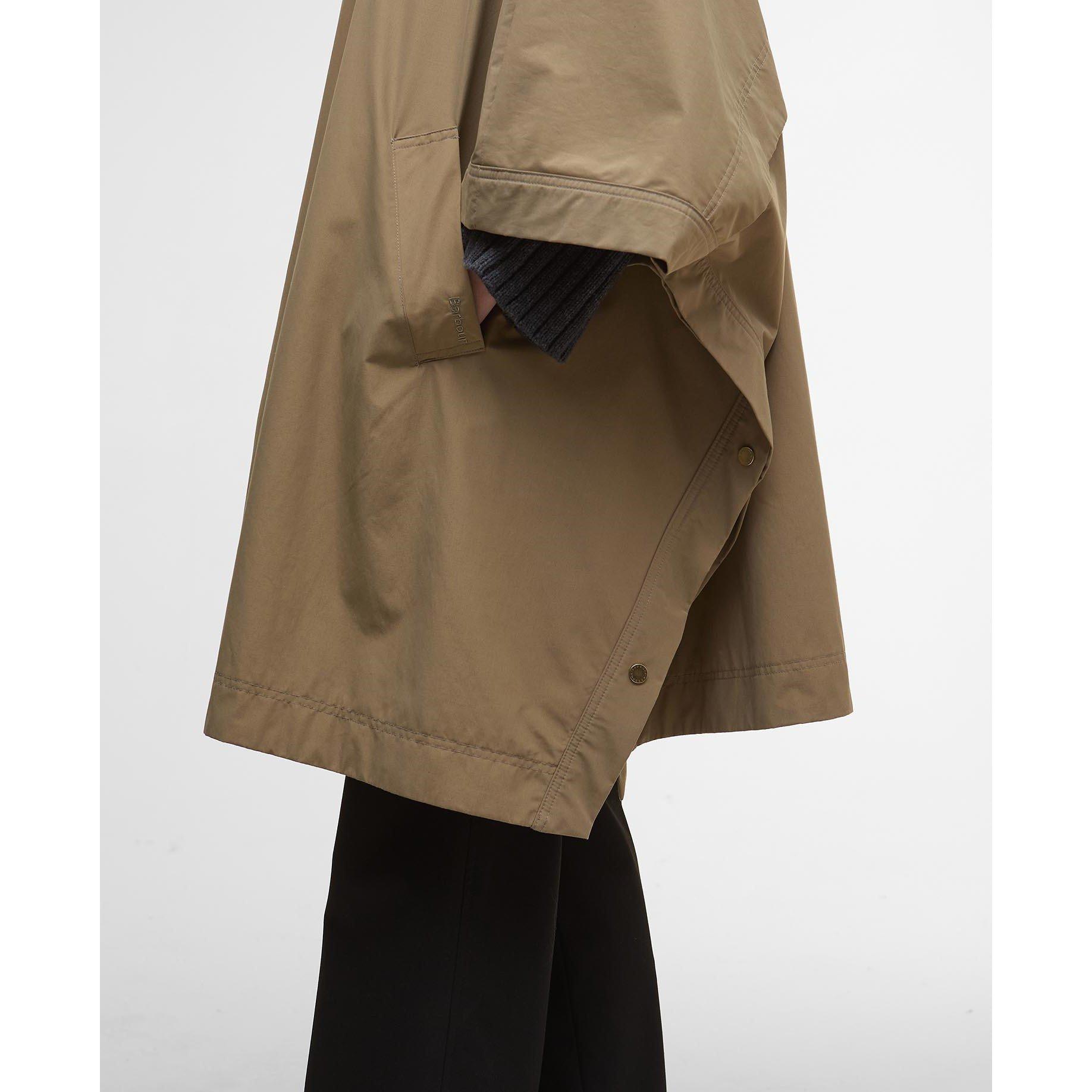 Military/Tartan - Barbour - Women's Everlee Showerproof Hooded Long Sleeve Knee Length Rain Anorak - 5