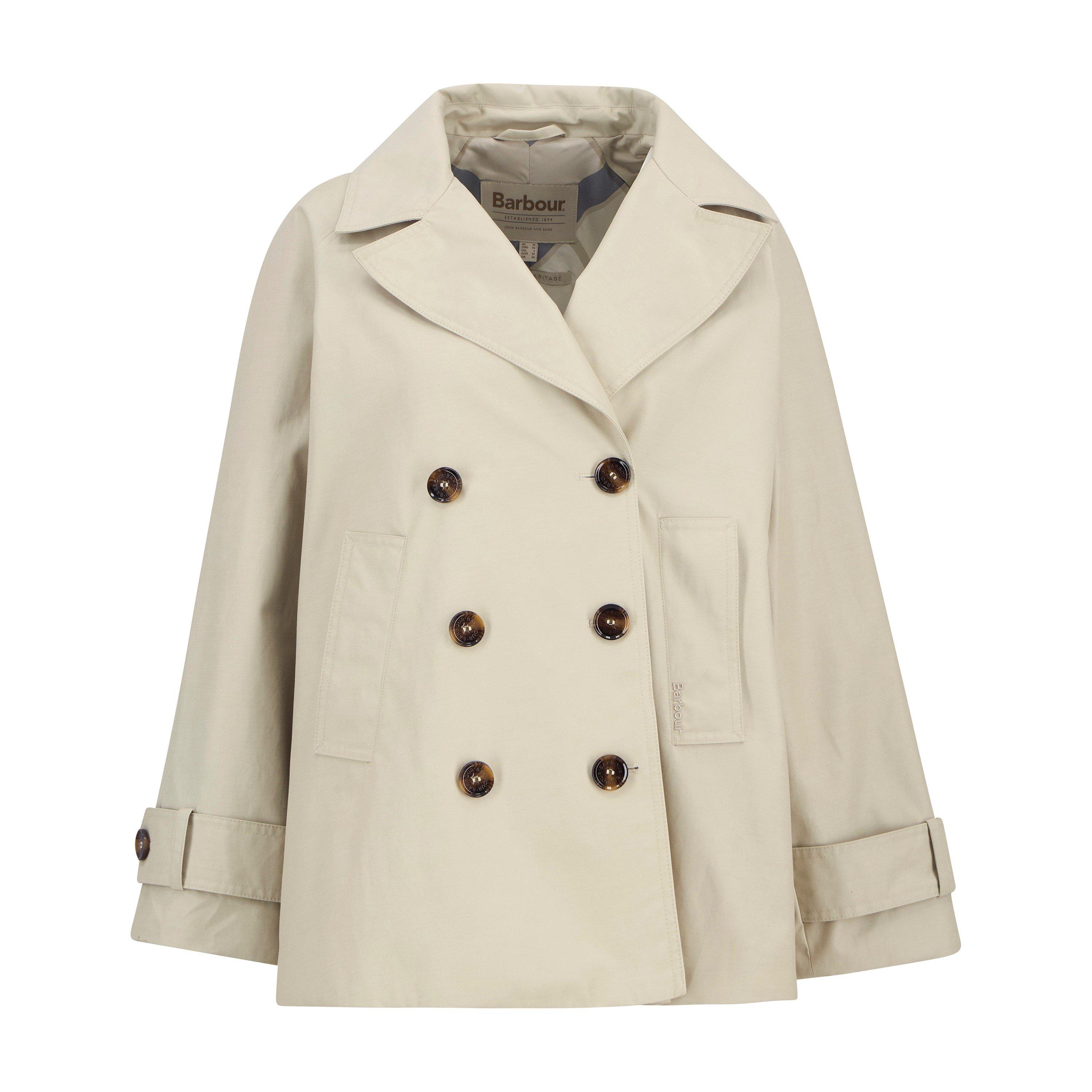Barbour Women's Rain Anorak Jacket - Mist/Tartan - Size 12 (M)