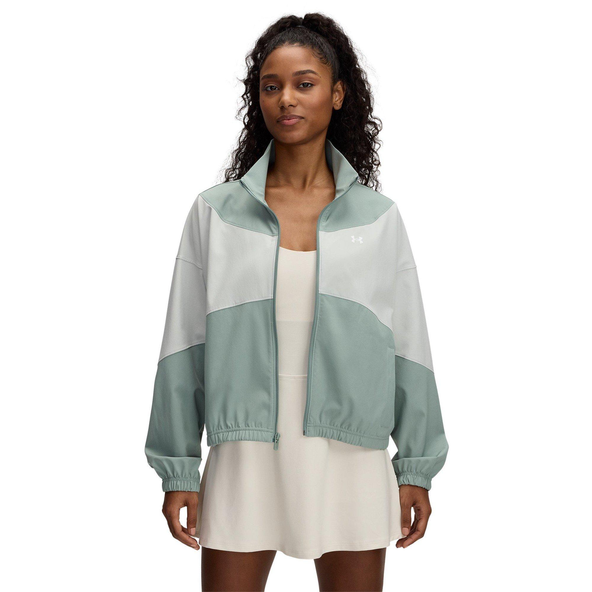 Si Grn/Hd Grn - Under Armour - Women's Rival Rain Anorak - 1