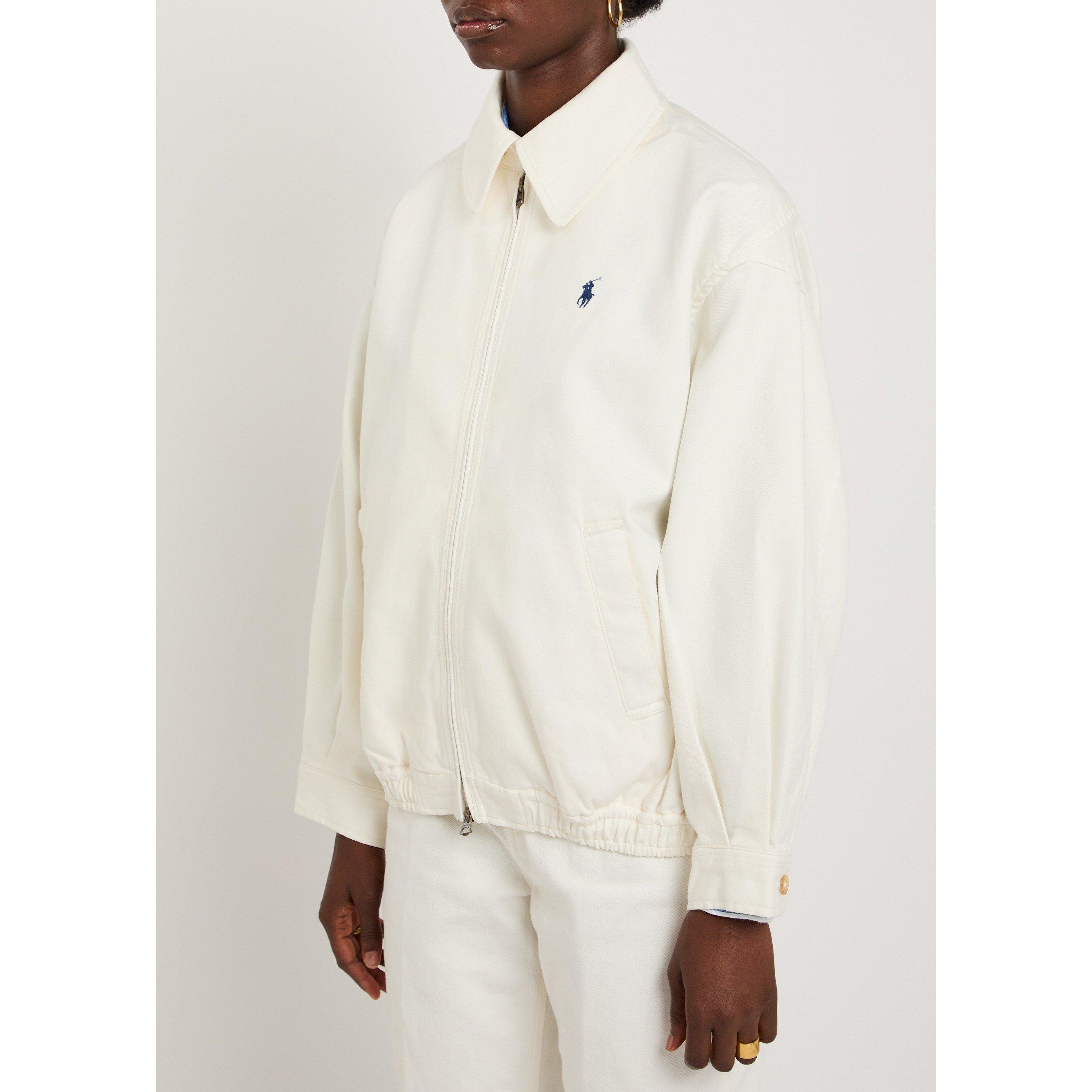 CREAM - Polo Ralph Lauren - Women's Cotton Oversized-Fit Bomber Jacket - 2