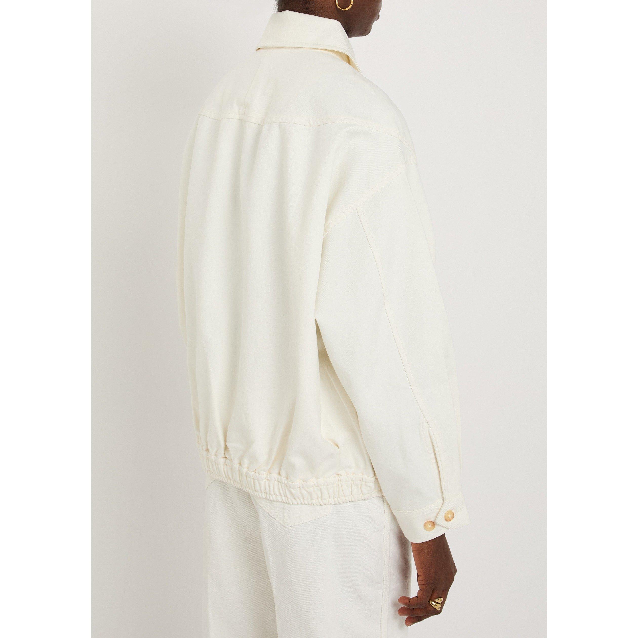 CREAM - Polo Ralph Lauren - Women's Cotton Oversized-Fit Bomber Jacket - 3