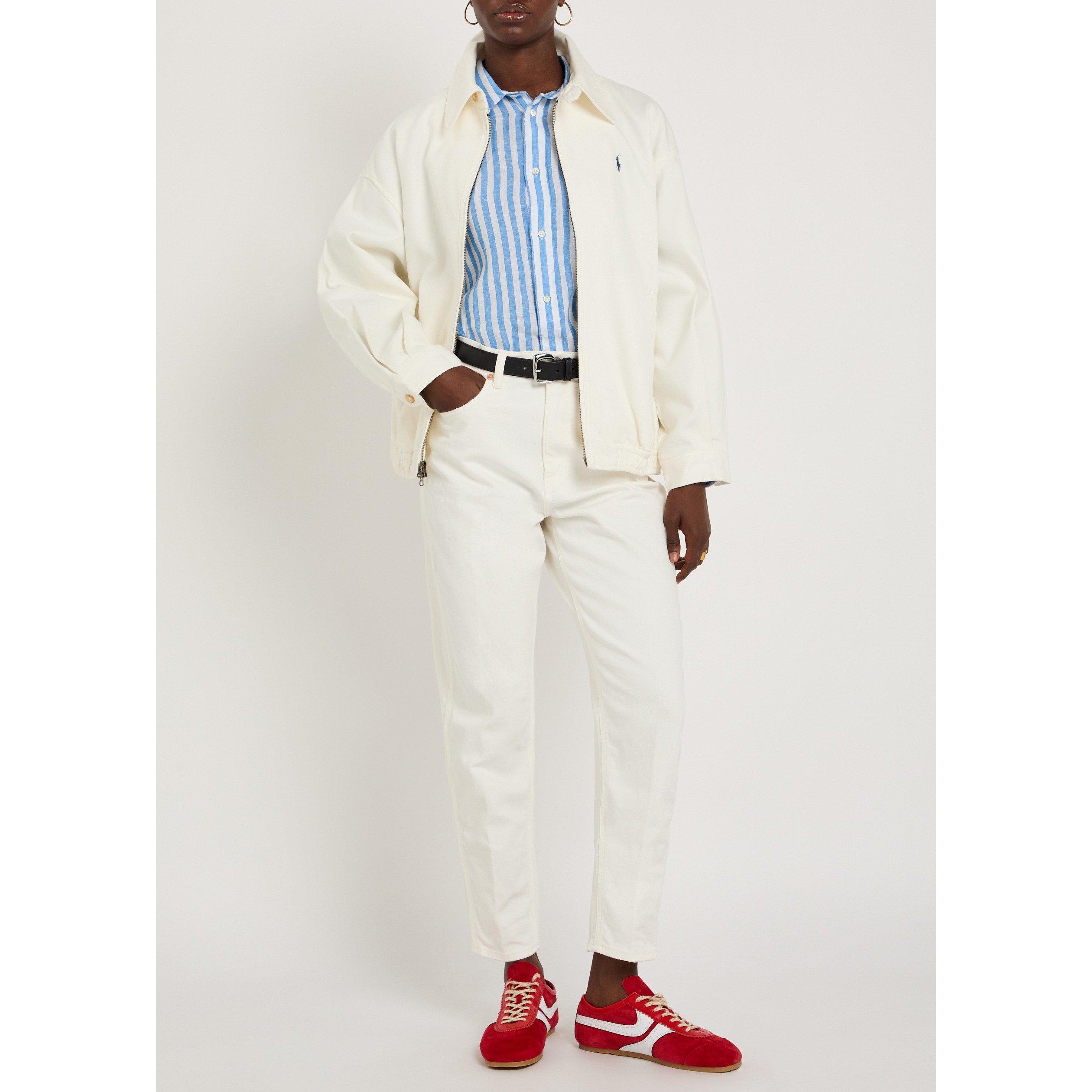 CREAM - Polo Ralph Lauren - Women's Cotton Oversized-Fit Bomber Jacket - 5