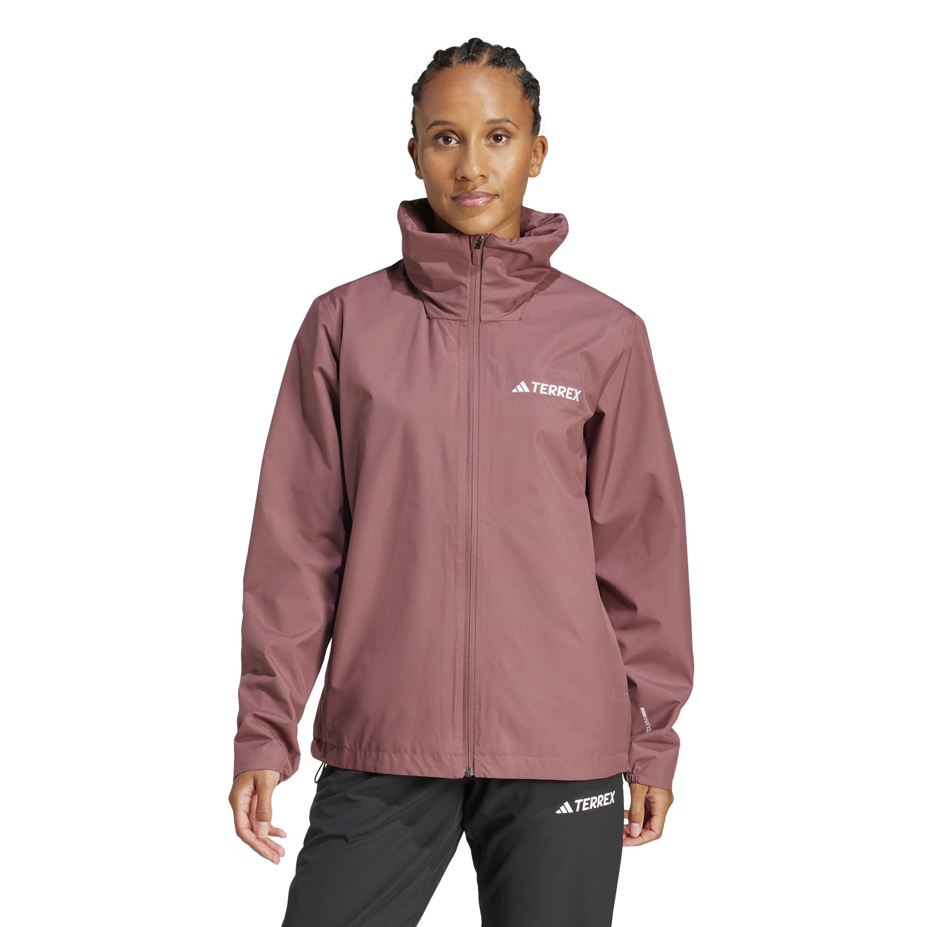 Quiet Crimson - adidas - Multi Essentials 2L Rain Jacket Womens - 2