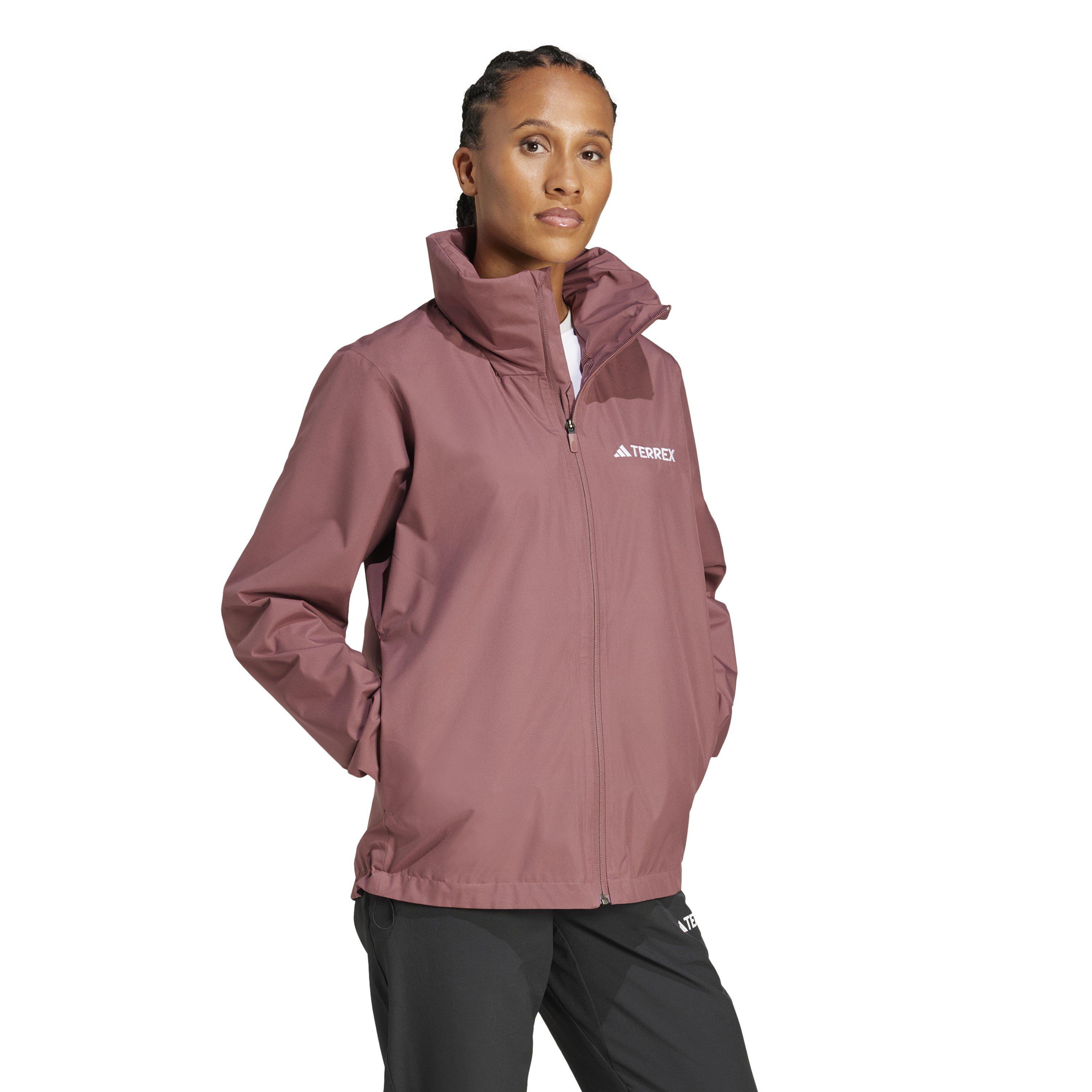 Quiet Crimson - adidas - Multi Essentials 2L Rain Jacket Womens - 6