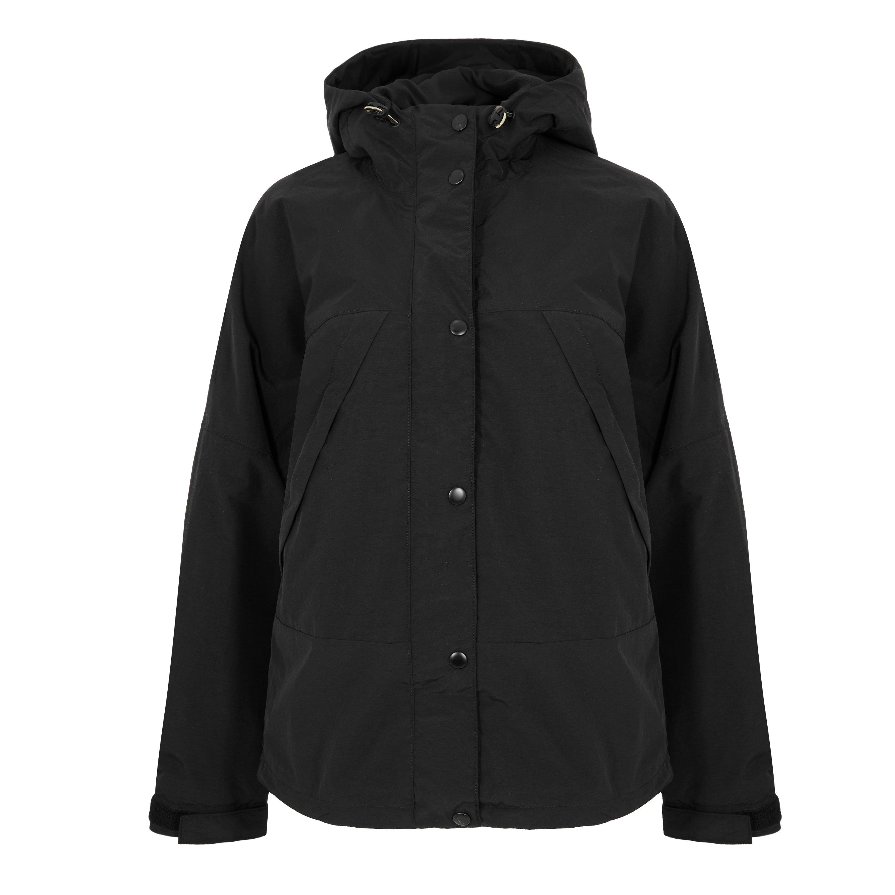 Timberland Women's Water Resistant Fleece Lined Rain Anorak - Black - 10 (S)