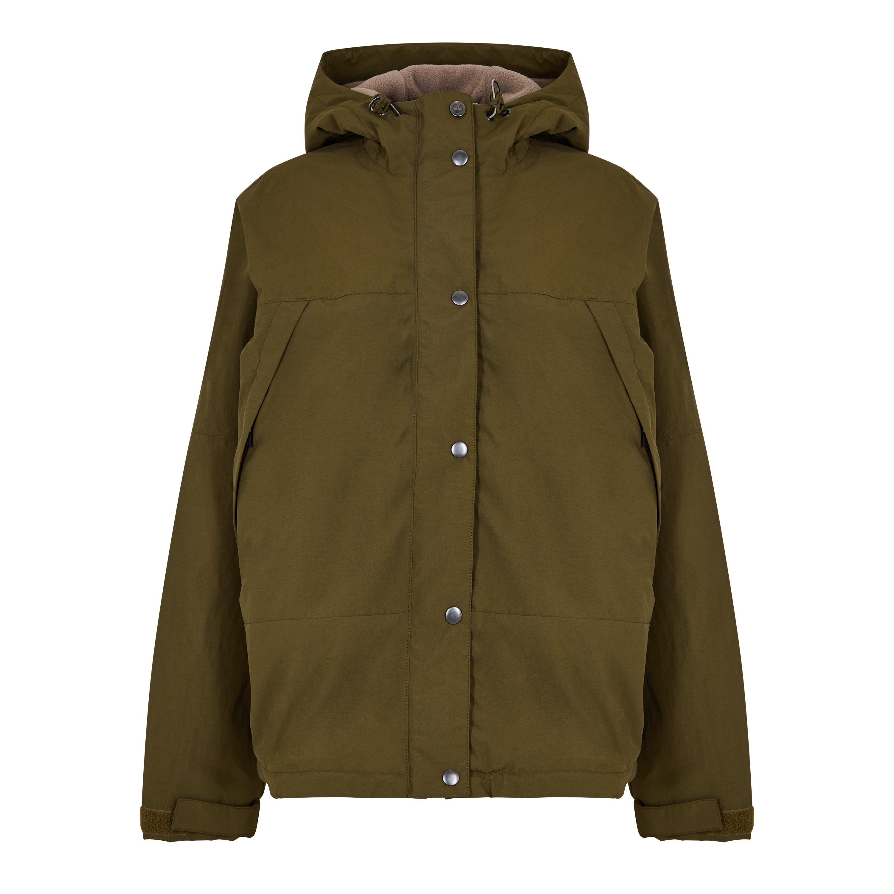 Timberland Women's Water Resistant Fleece Lined Rain Anorak - Dark Olive - 14 (L)