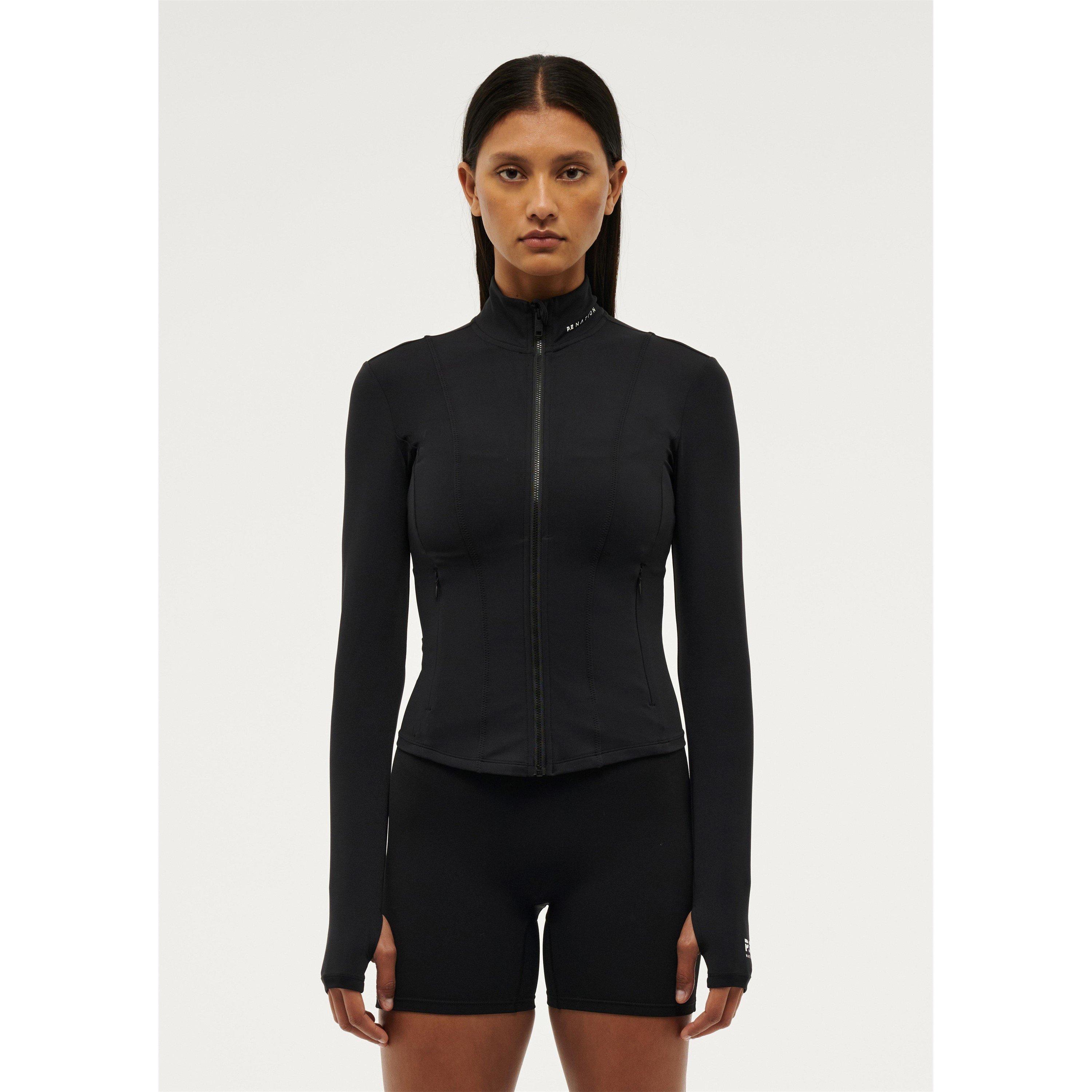 Black - PE Nation - Women's Breakthrough Long Sleeve Slim Fit Performance Training Jacket - 1