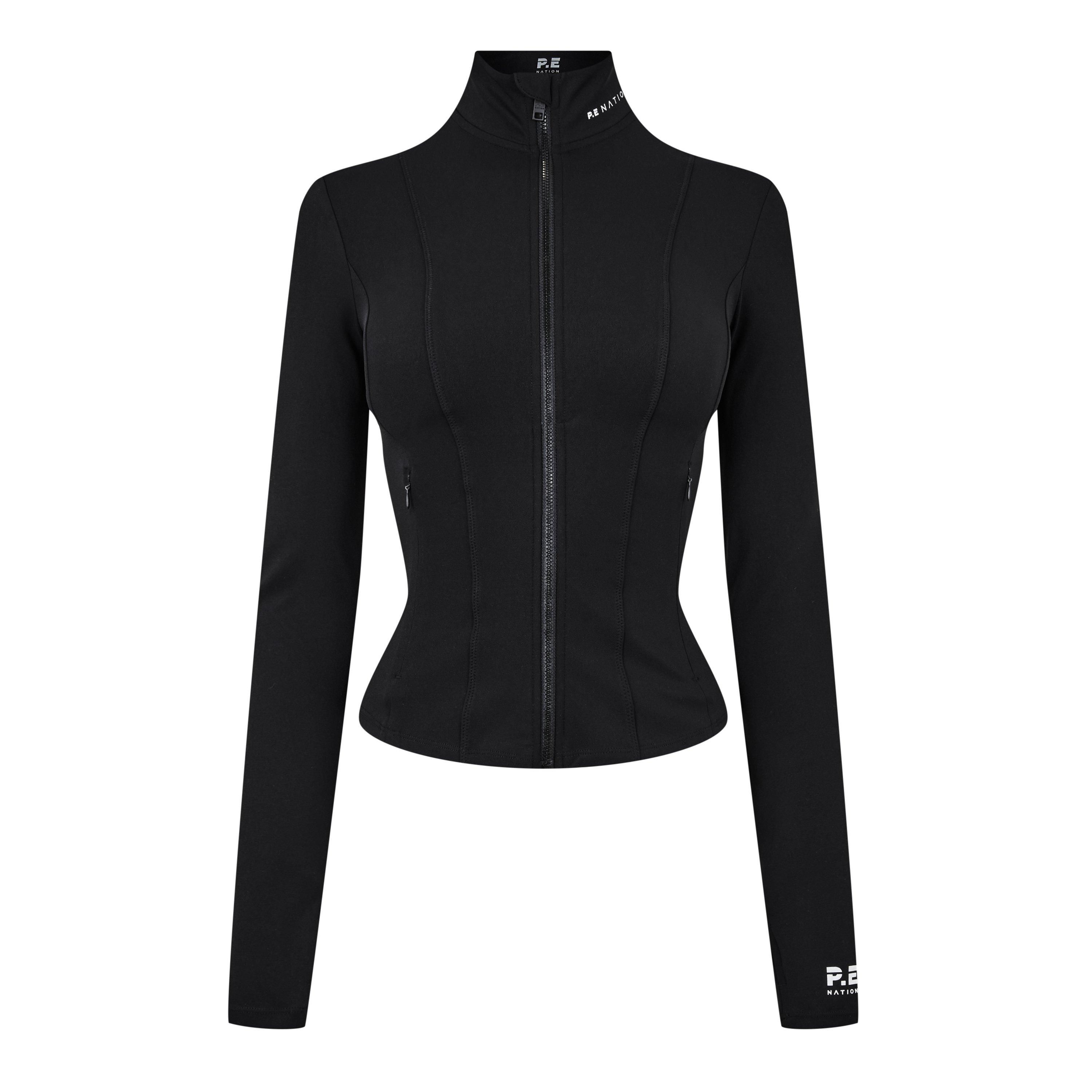 Black - PE Nation - Women's Breakthrough Long Sleeve Slim Fit Performance Training Jacket - 8