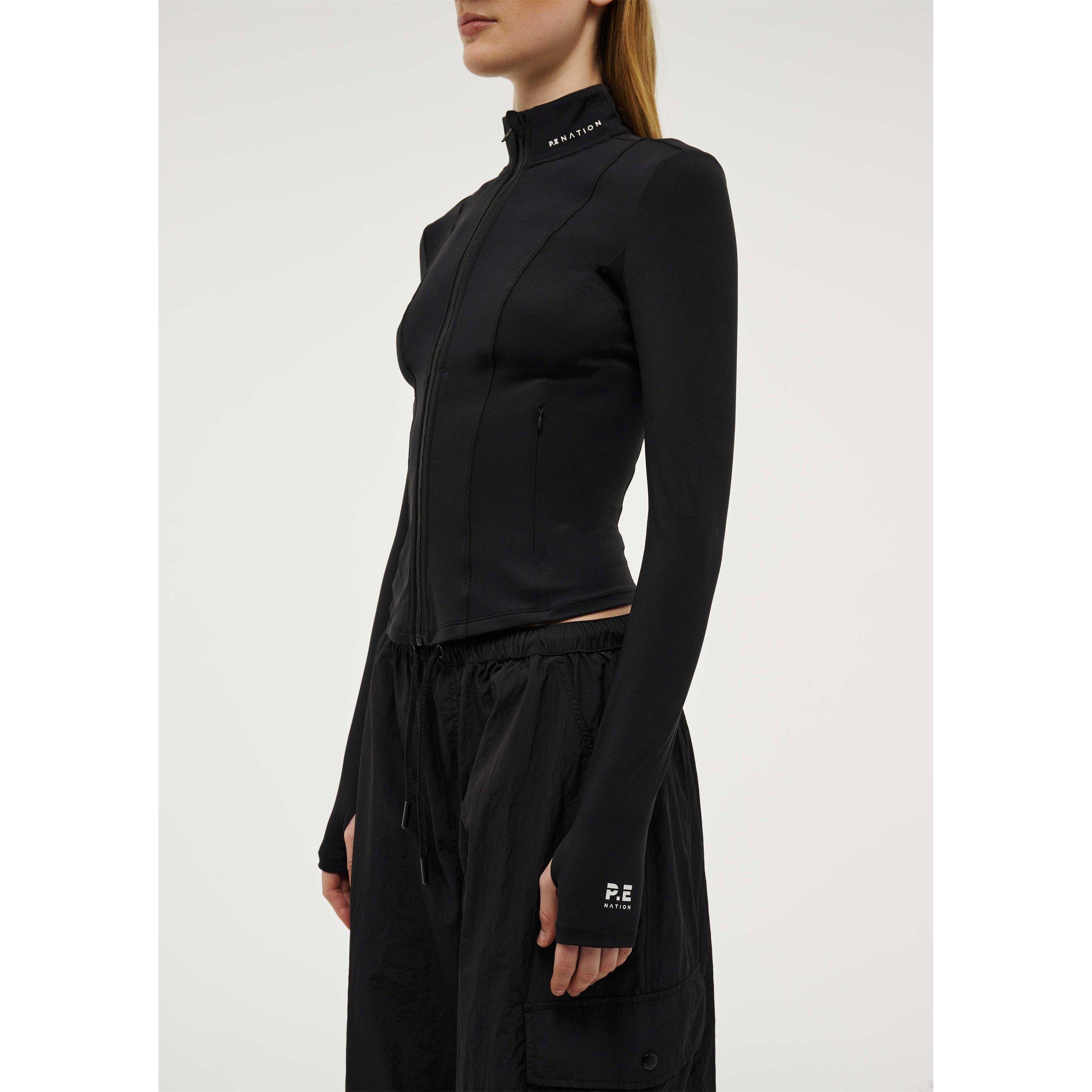 Black - PE Nation - Women's Breakthrough Long Sleeve Slim Fit Performance Training Jacket - 5