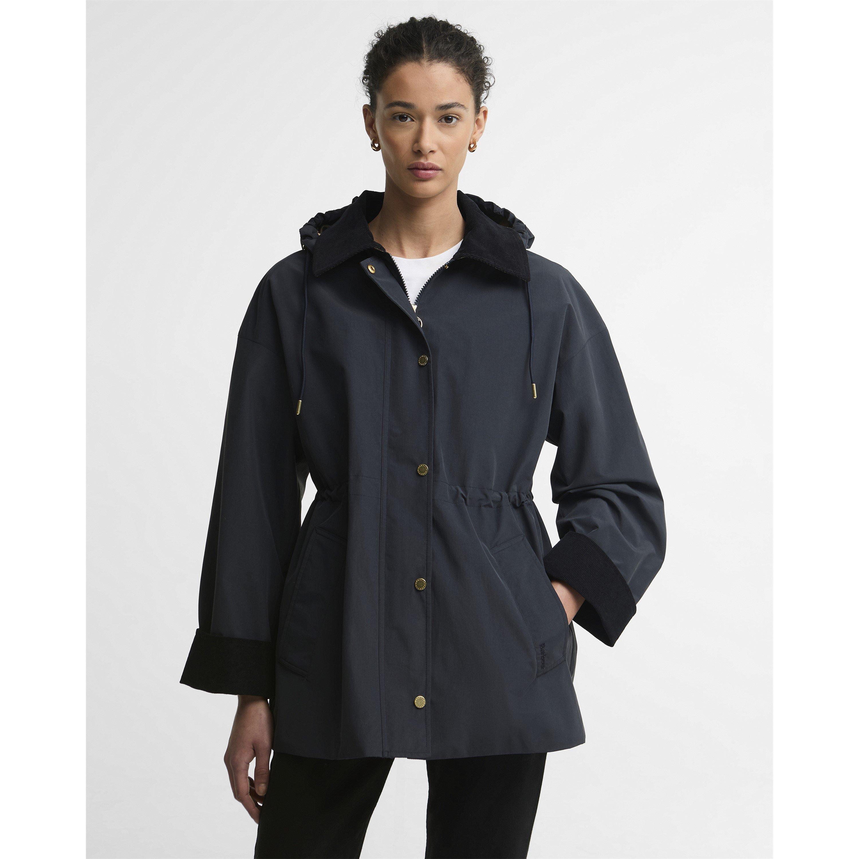 Navy/Birchwood - Barbour - Women's Evelyn Barbour Modern Heritage Oversized-Fit Anorak - 5