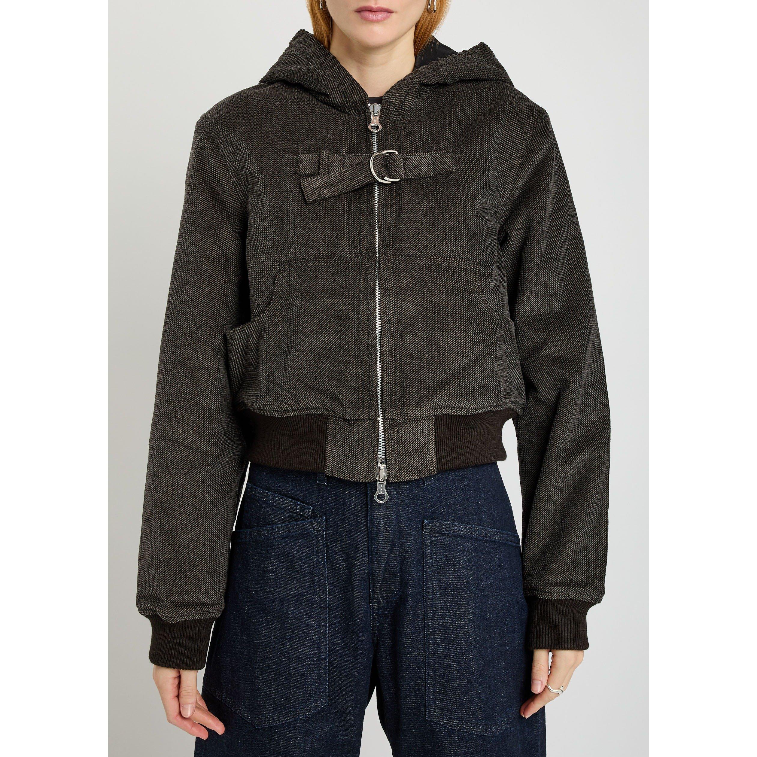 DARK BROWN - Our Legacy - Women's Coast Cotton Hooded Quilted Jacket - 2