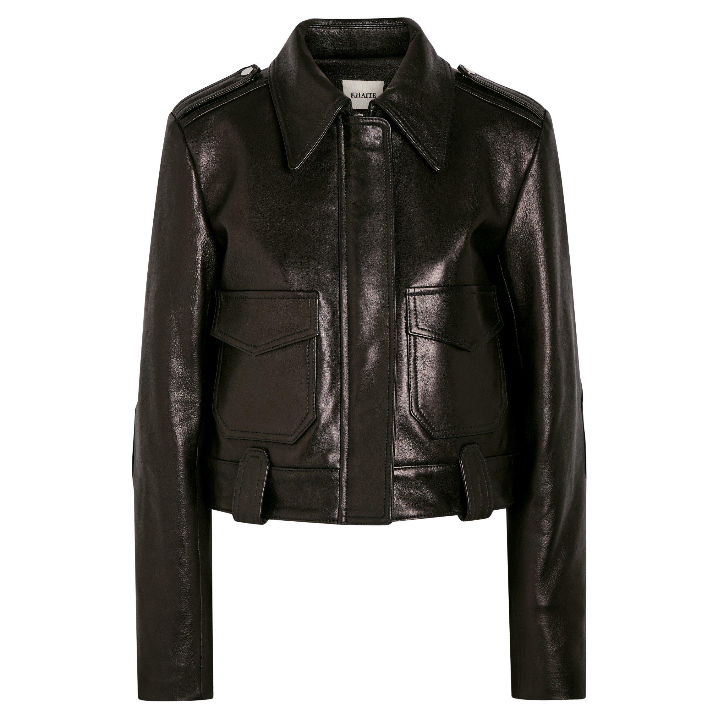 BLACK - Khaite - Women's Cordelia Moto Leather Jacket - 1