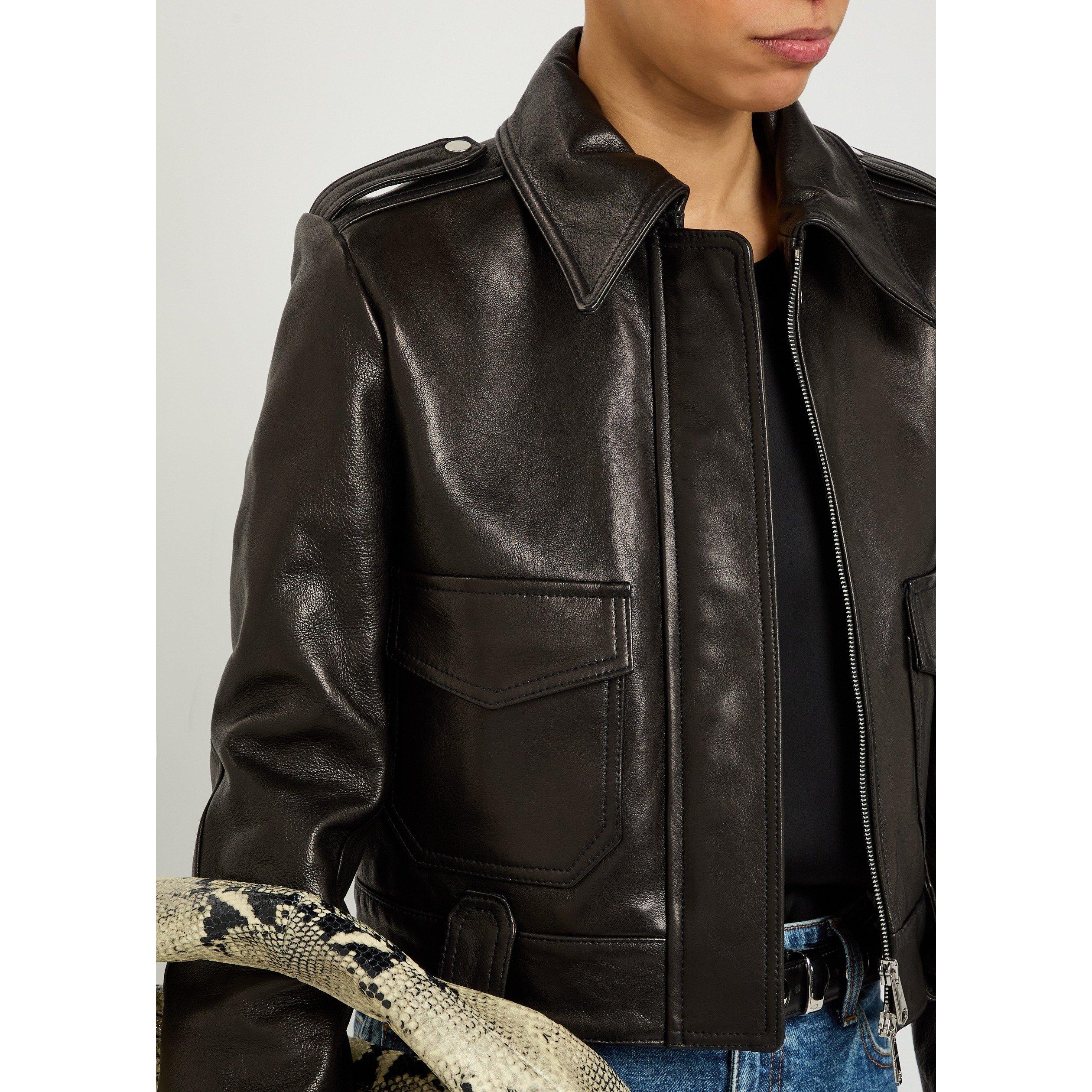 BLACK - Khaite - Women's Cordelia Moto Leather Jacket - 4