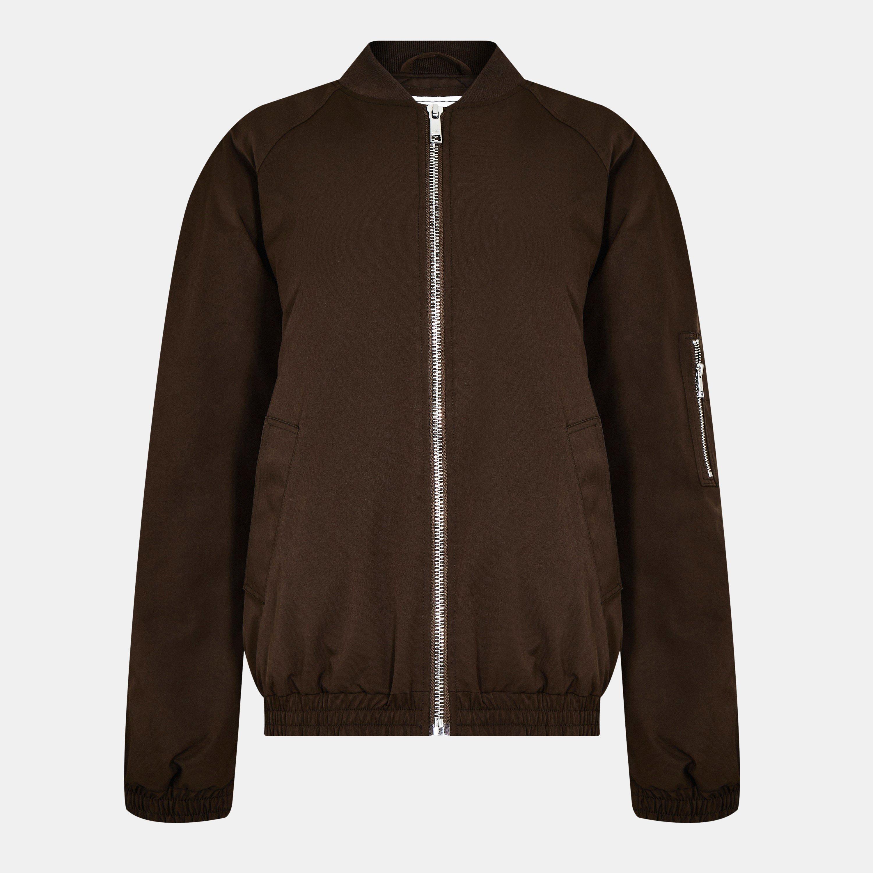 Brun - Jack Wills - Women's JW Ribbed Bomber Jacket - 1