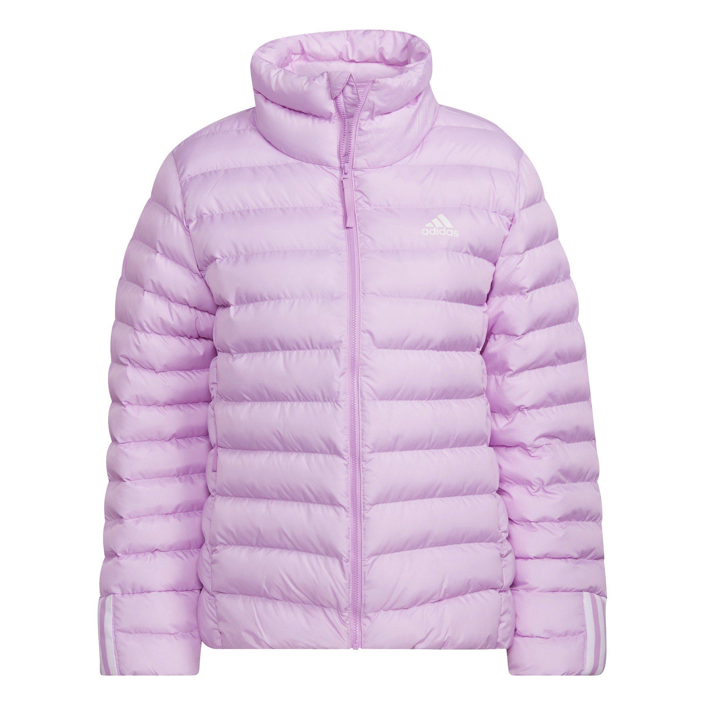Bliss Lilac - adidas - Women's Itavic Three Stripe Water-Repellent Long Sleeve Bomber Jacket - 1