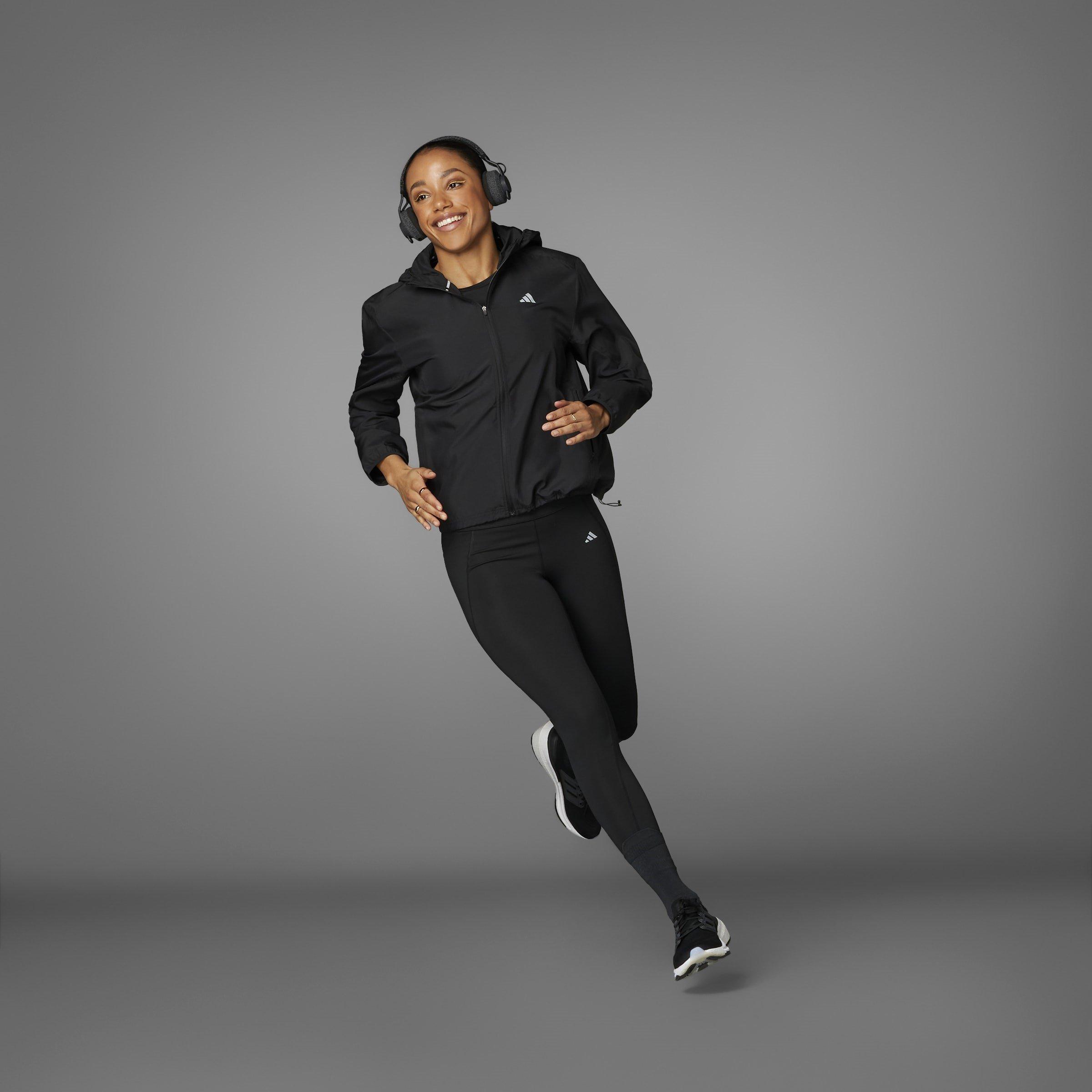 Black - adidas - Moisture-Wicking Reflective Performance Running Jacket - 14