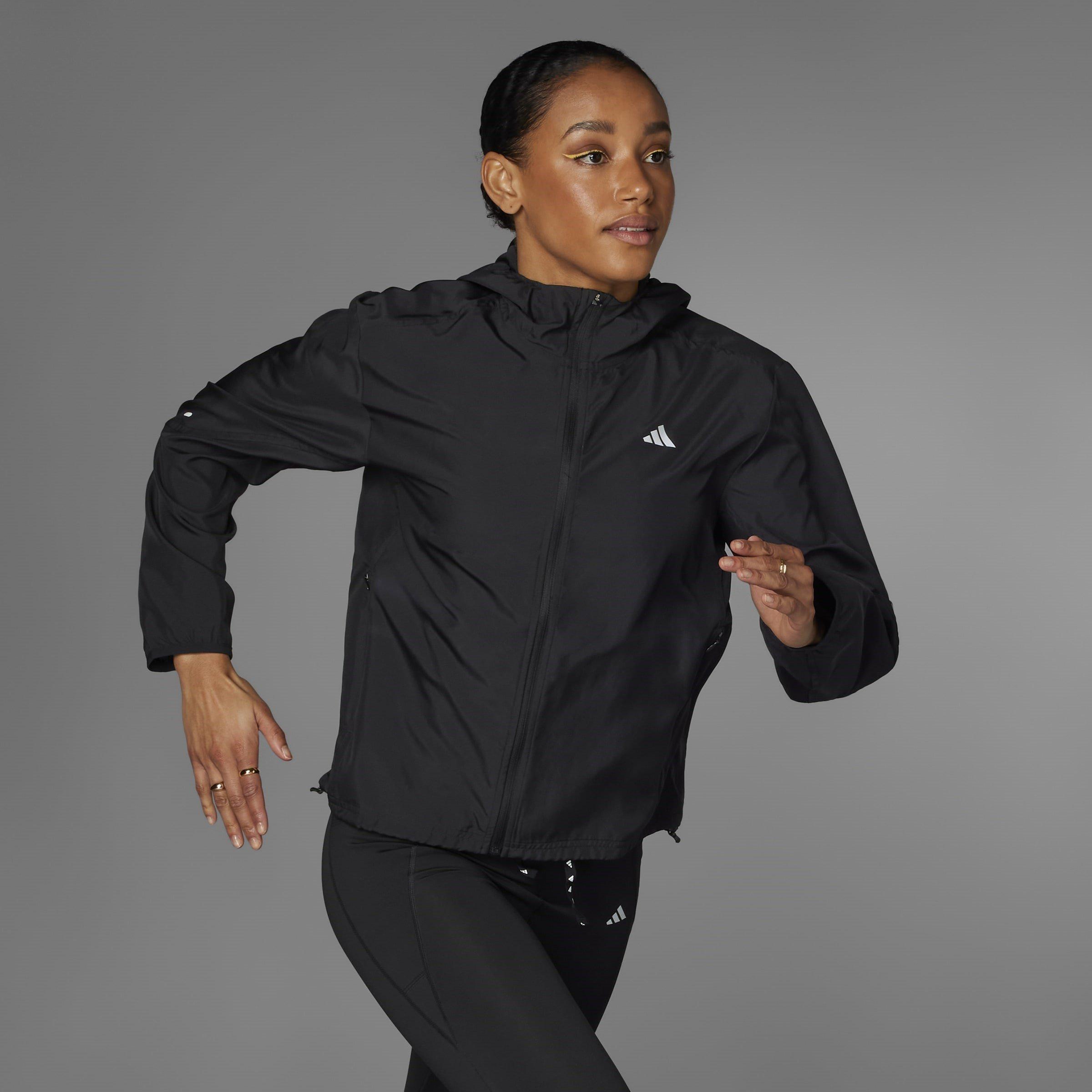 Black - adidas - Moisture-Wicking Reflective Performance Running Jacket - 7