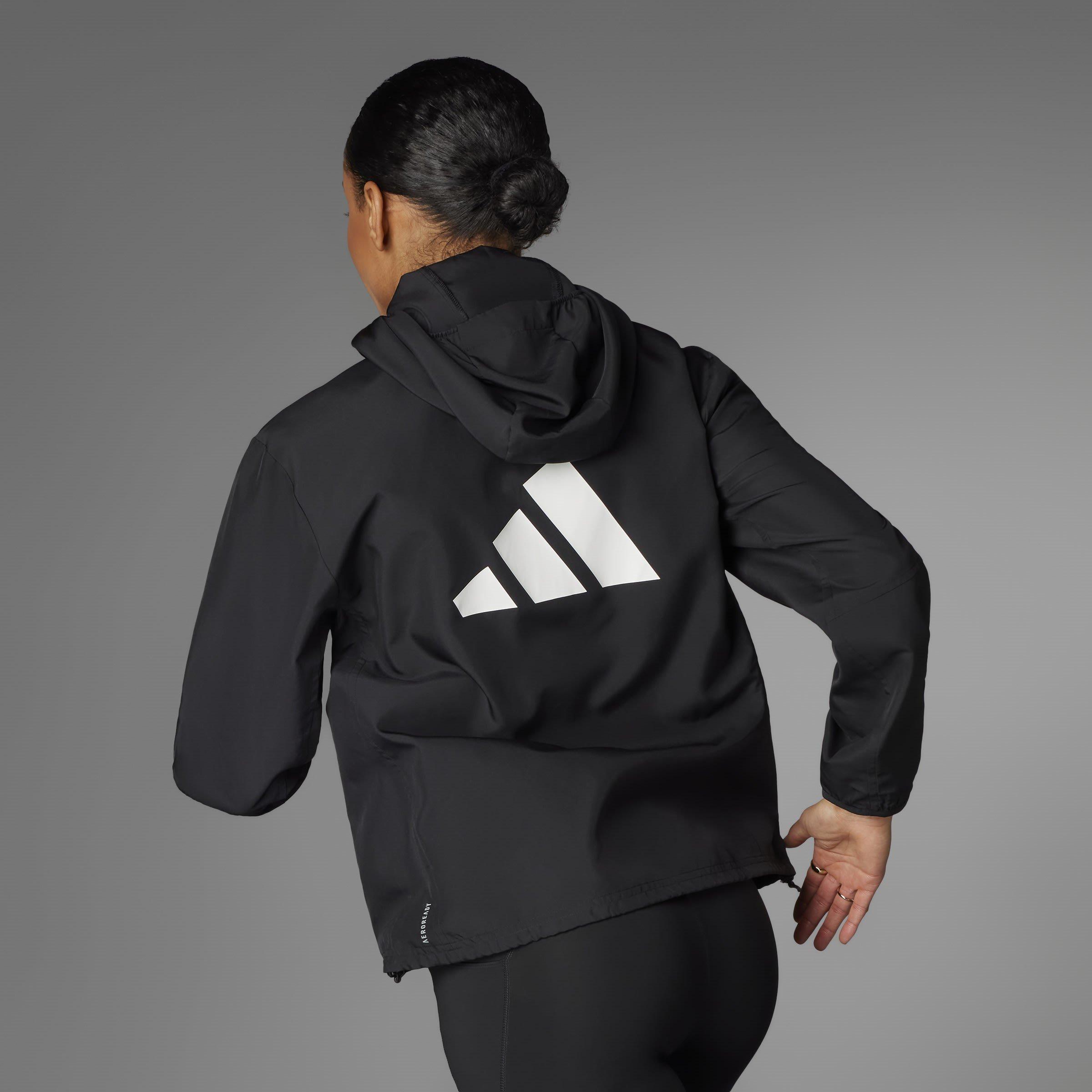 Black - adidas - Moisture-Wicking Reflective Performance Running Jacket - 8