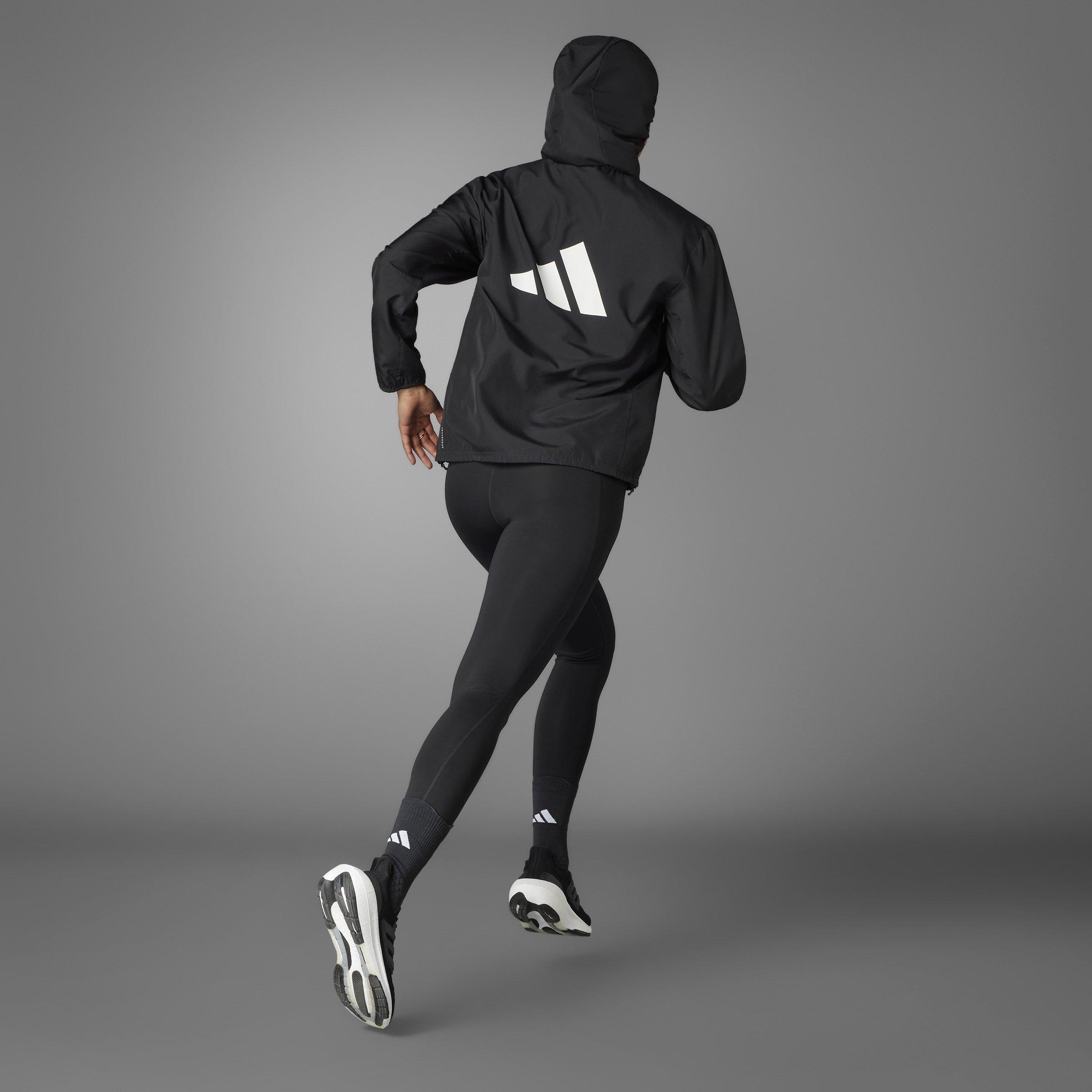 Black - adidas - Moisture-Wicking Reflective Performance Running Jacket - 9